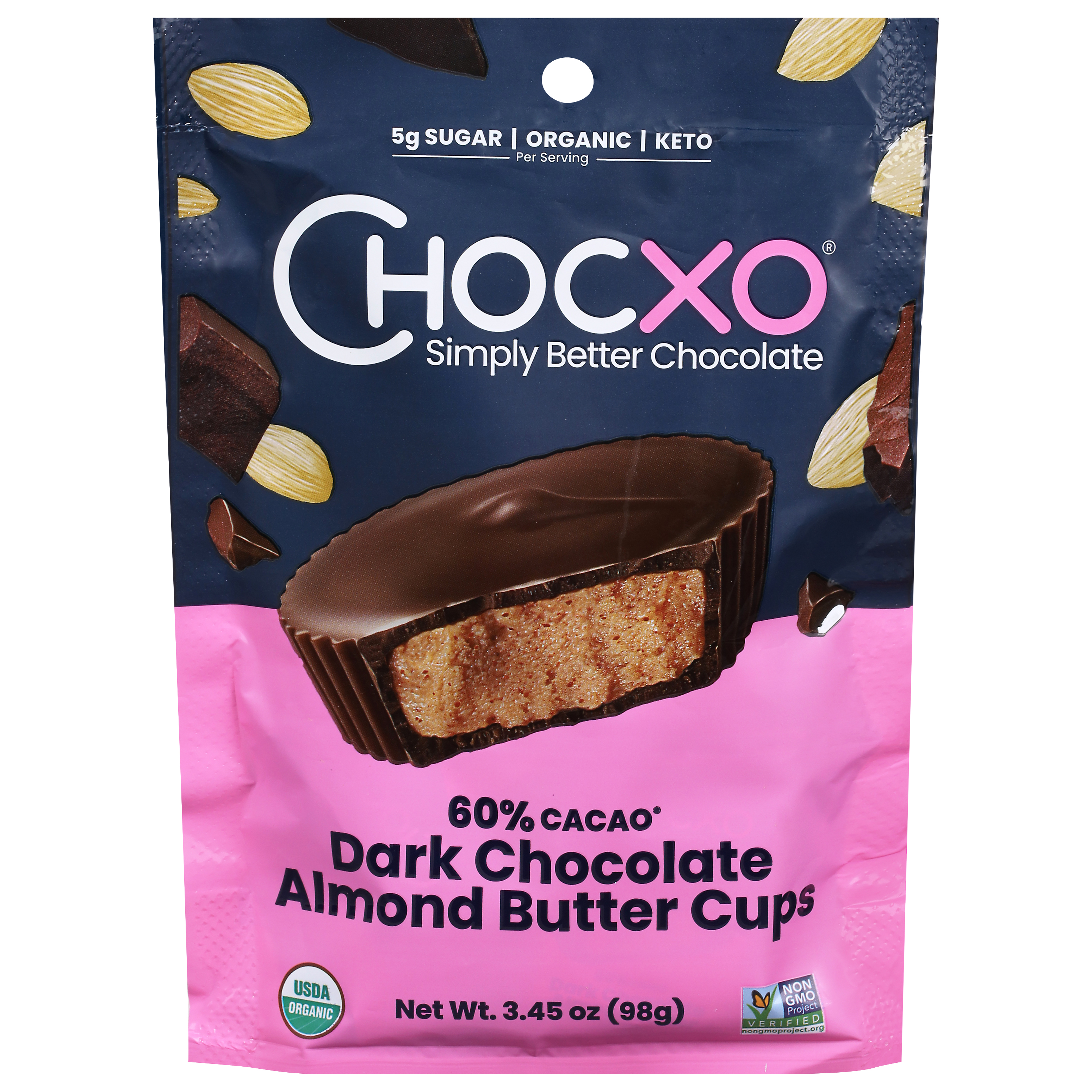 ChocXo Dark Chocolate Almond Butter Cups