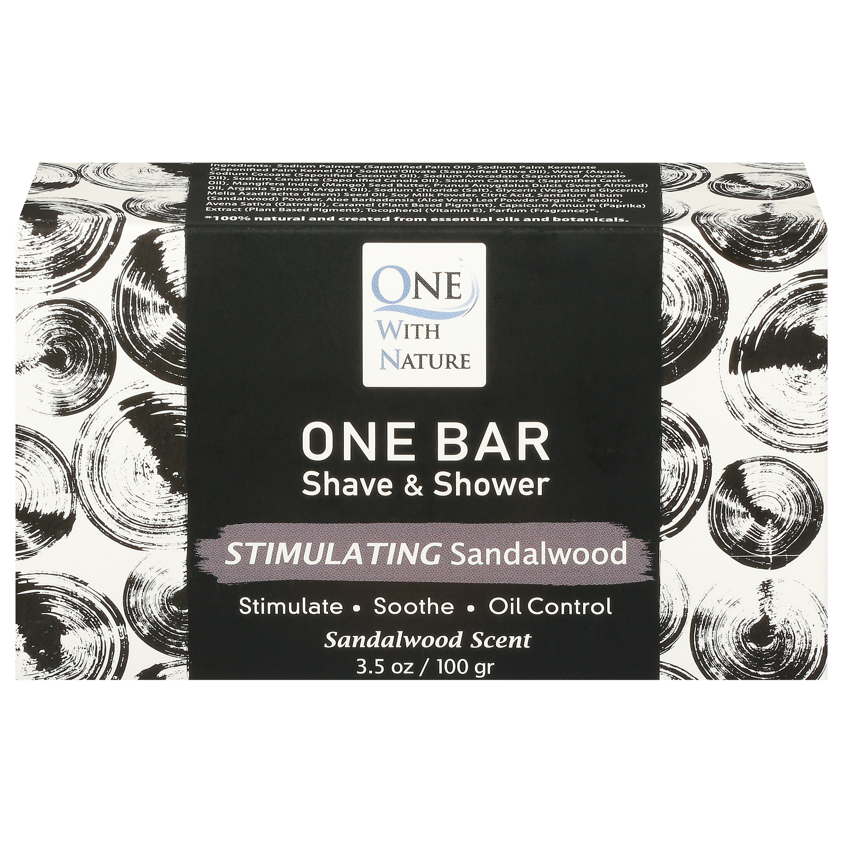 One with Nature Shave & Shower Sandalwood Scent One Bar