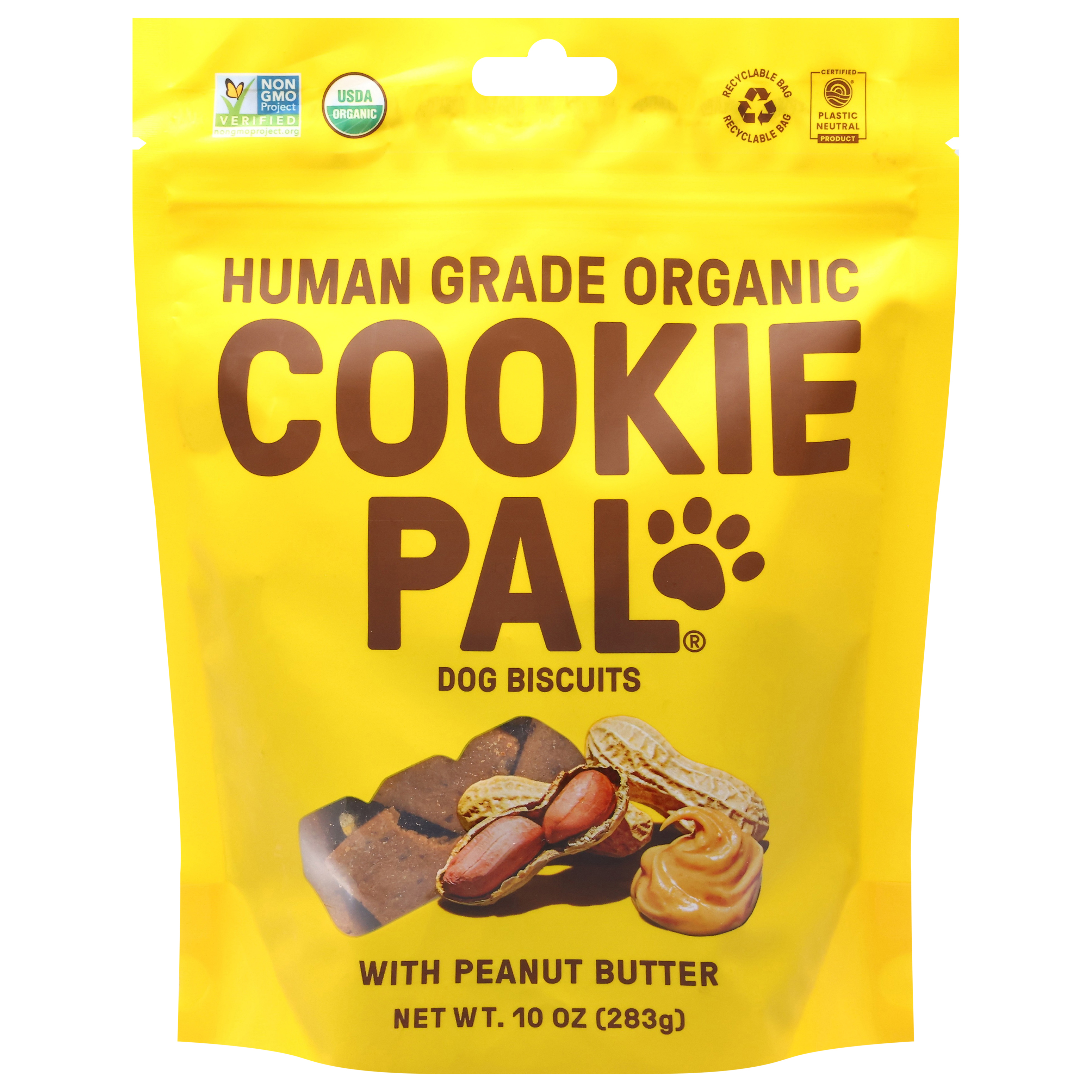 Cookie Pal Organic Human Grade with Peanut Butter Dog Biscuits
