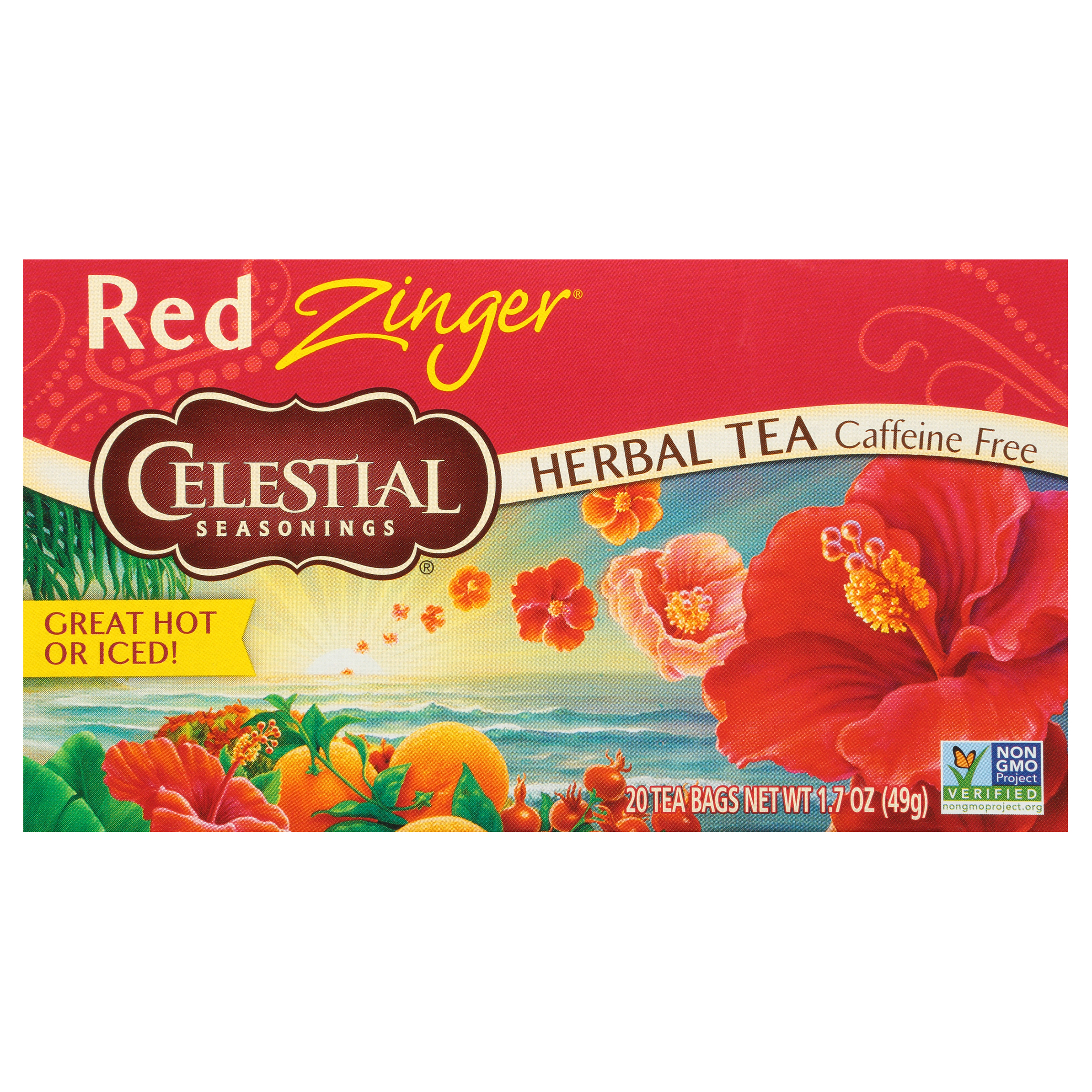 Celestial Seasonings® Red Zinger® Caffeine Free Herbal Tea Bags 20 ct Box