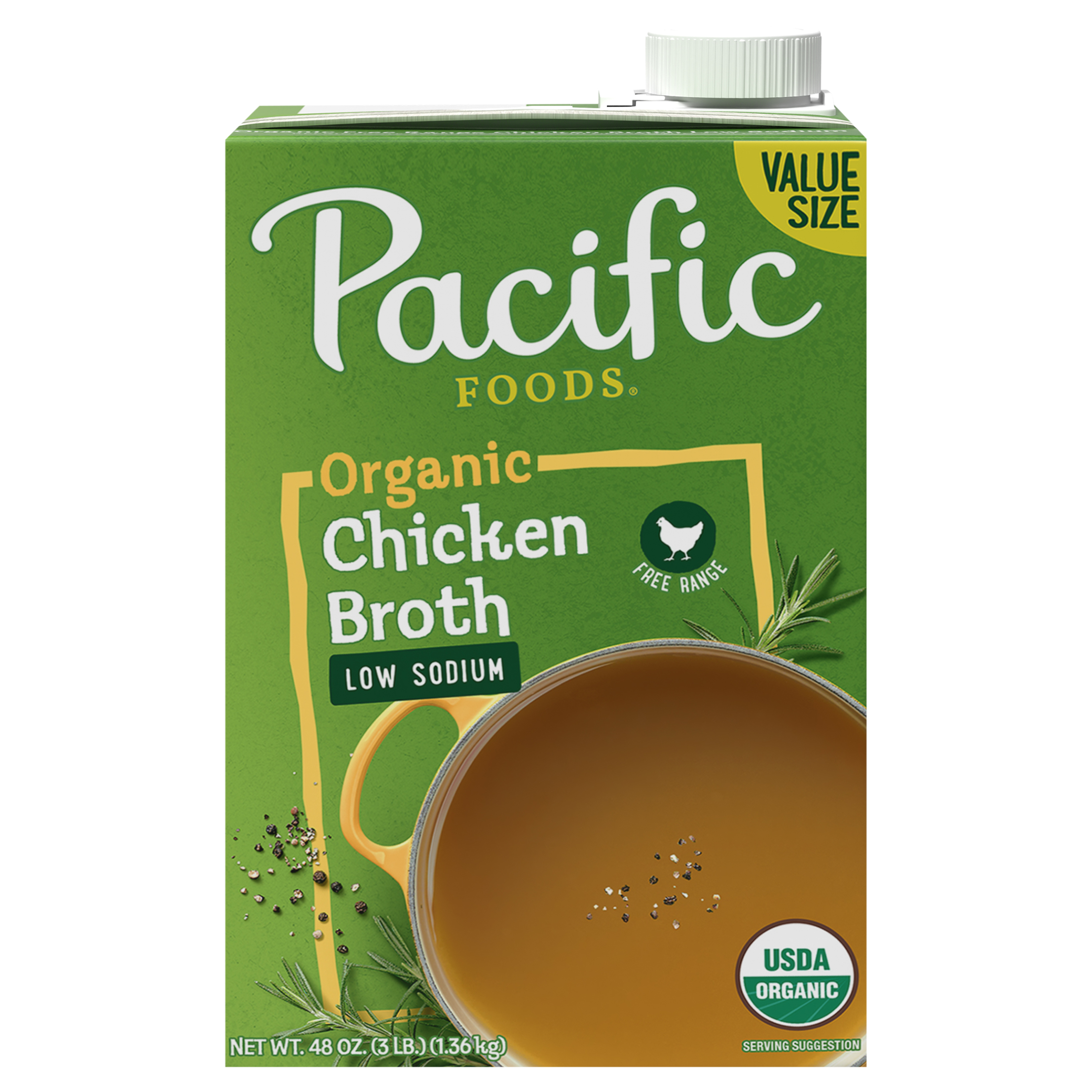 Pacific Foods Low Sodium Organic Chicken Broth Value Size