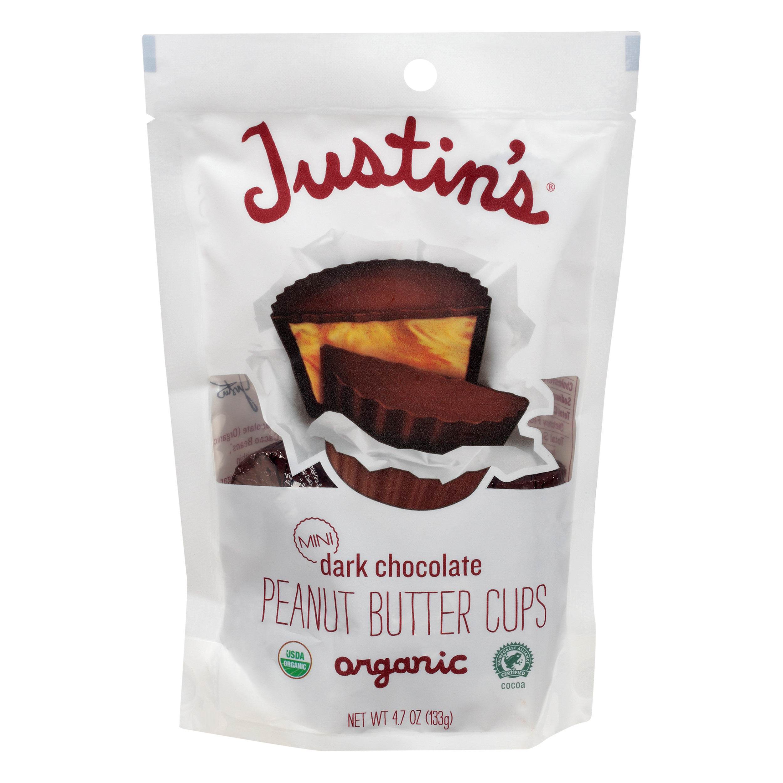 Justins Mini Organic Dark Chocolate Peanut Butter Cups