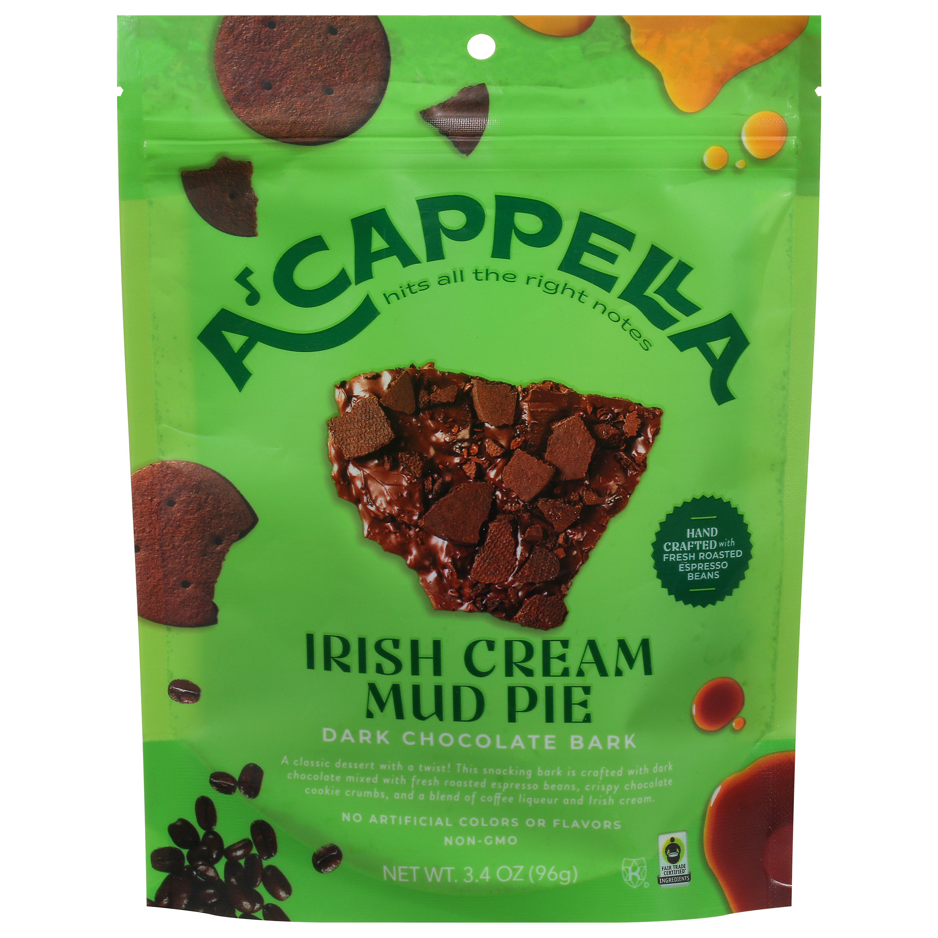 A'Cappella Irish Cream Mud Pie Dark Chocolate Bark
