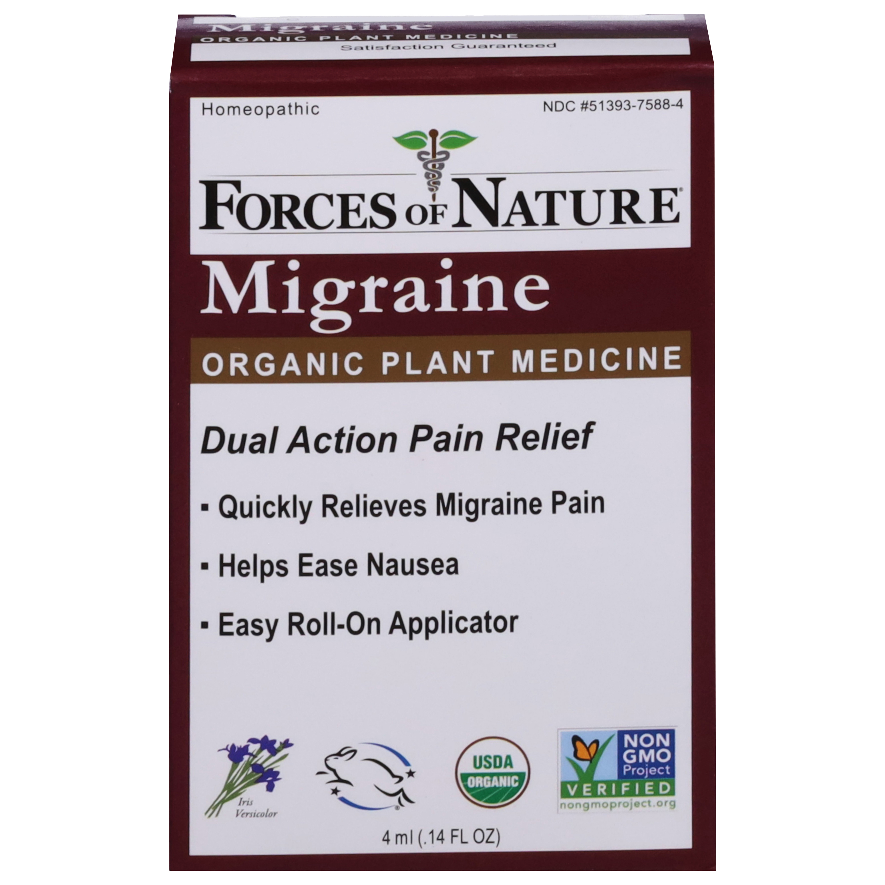 Forces of Nature Organic Plant Medicine Migraine