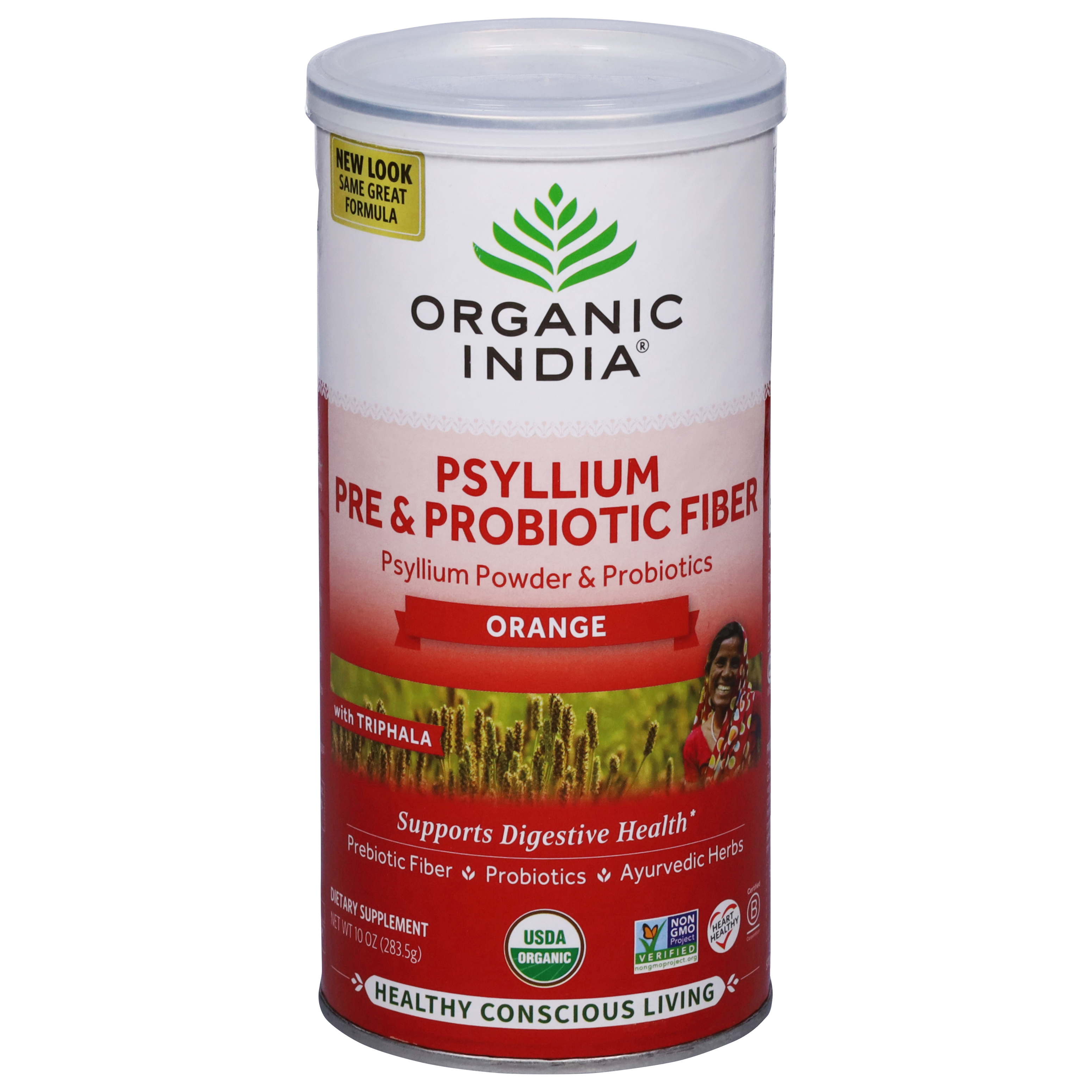 Organic India Orange Psyllium Pre & Probiotic Fiber