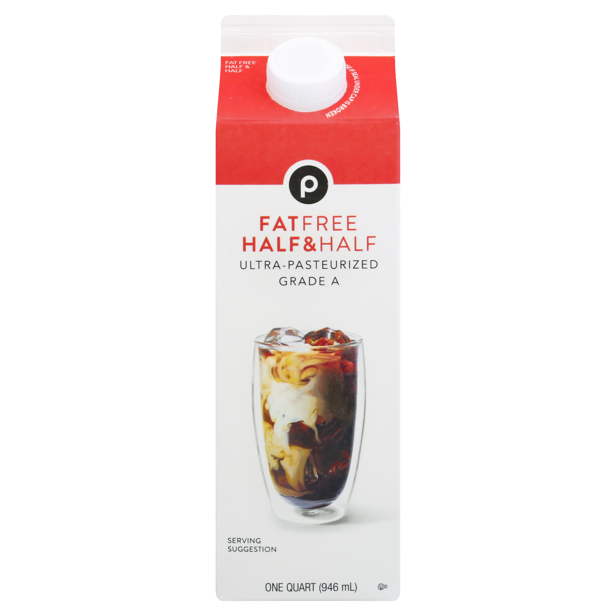 Publix Fat Free Half & Half 1 qt GABLE TOP