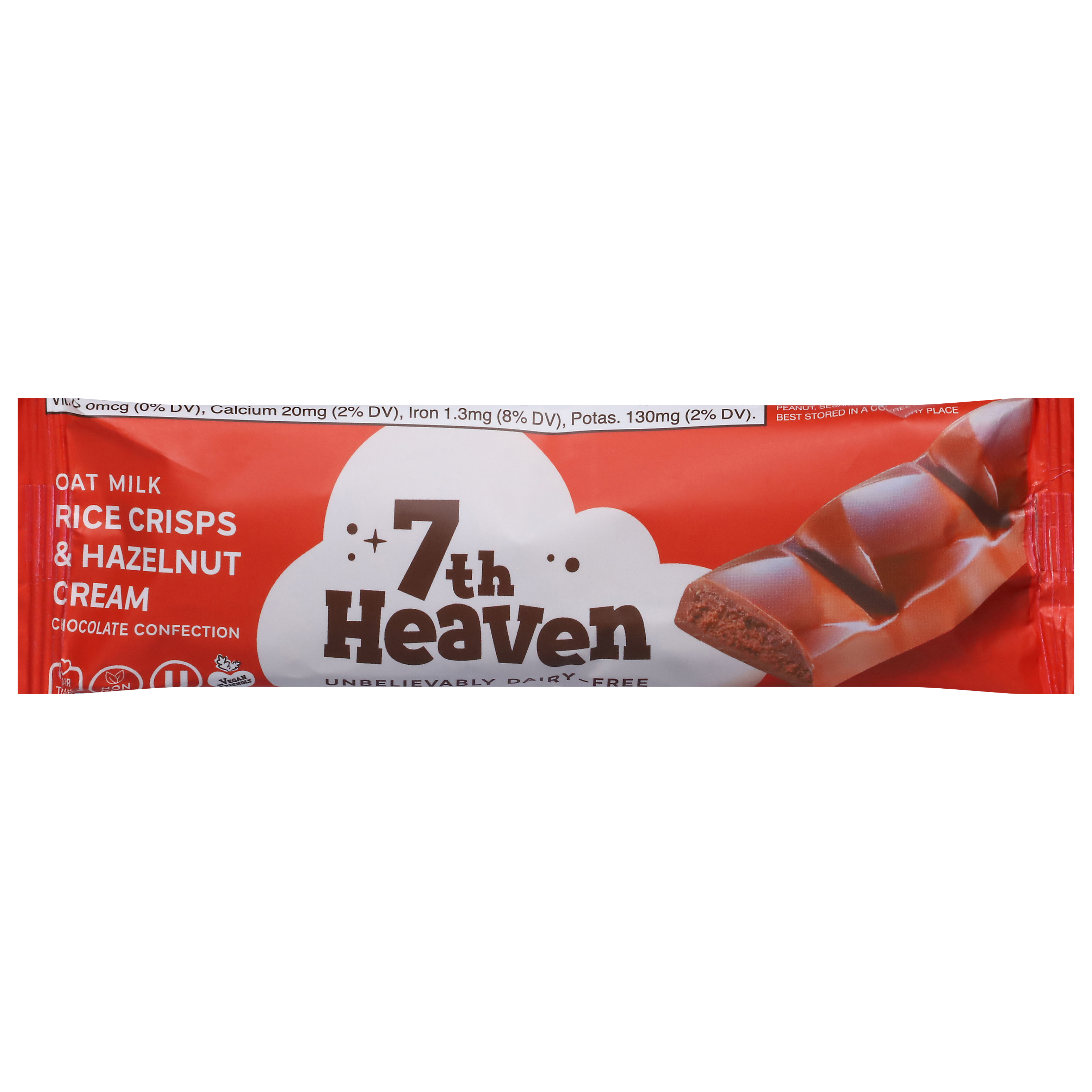 7th Heaven Oat Milk Rice Crisps & Hazelnut Cream Chocolate Confection
