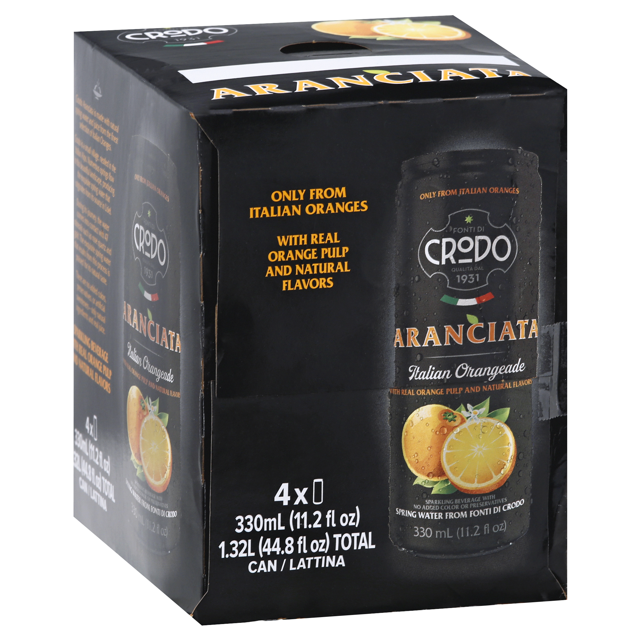 Crodo 4 Pack Aranciata Italian Orangeade