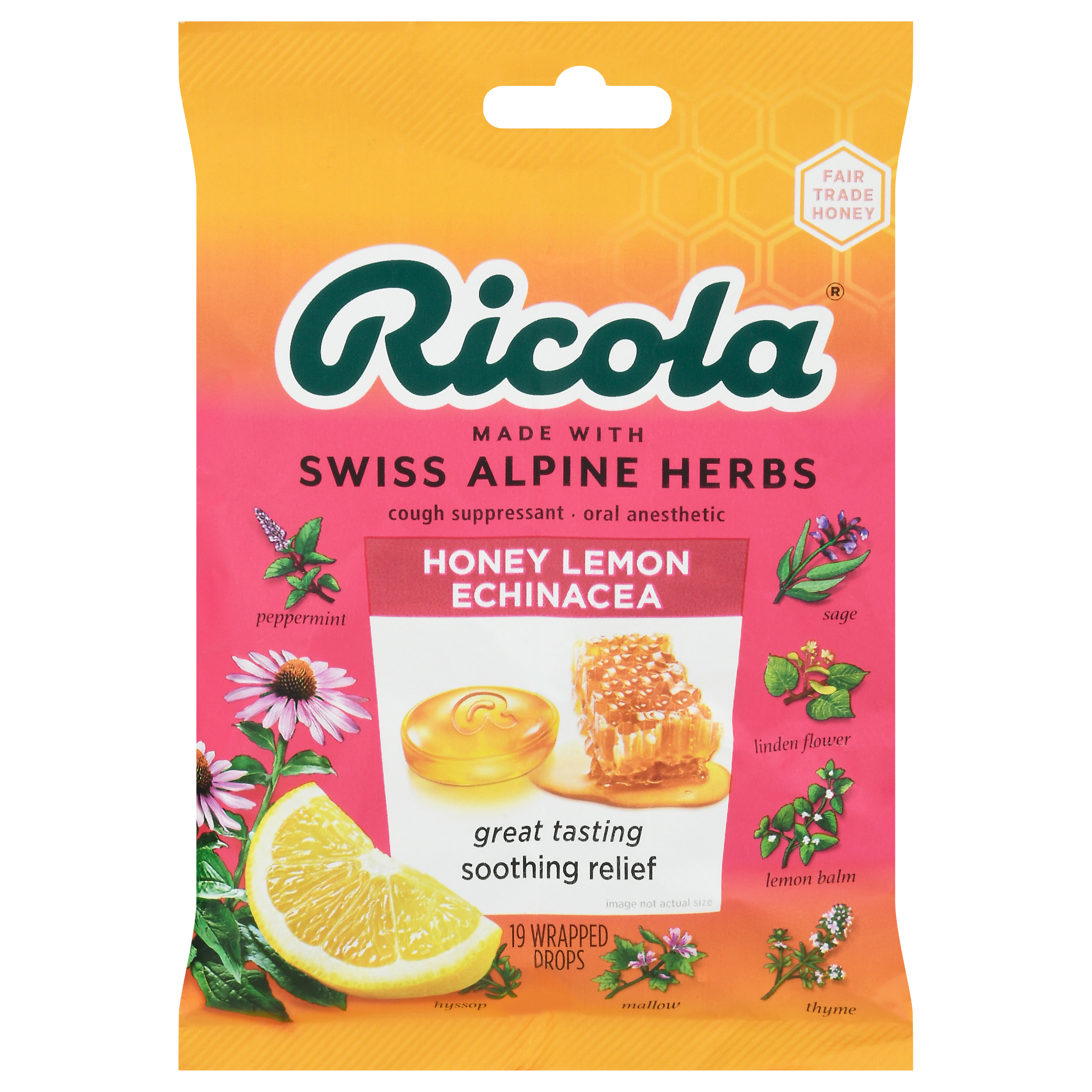 Ricola Honey Lemon Echinacea Cough Drops
