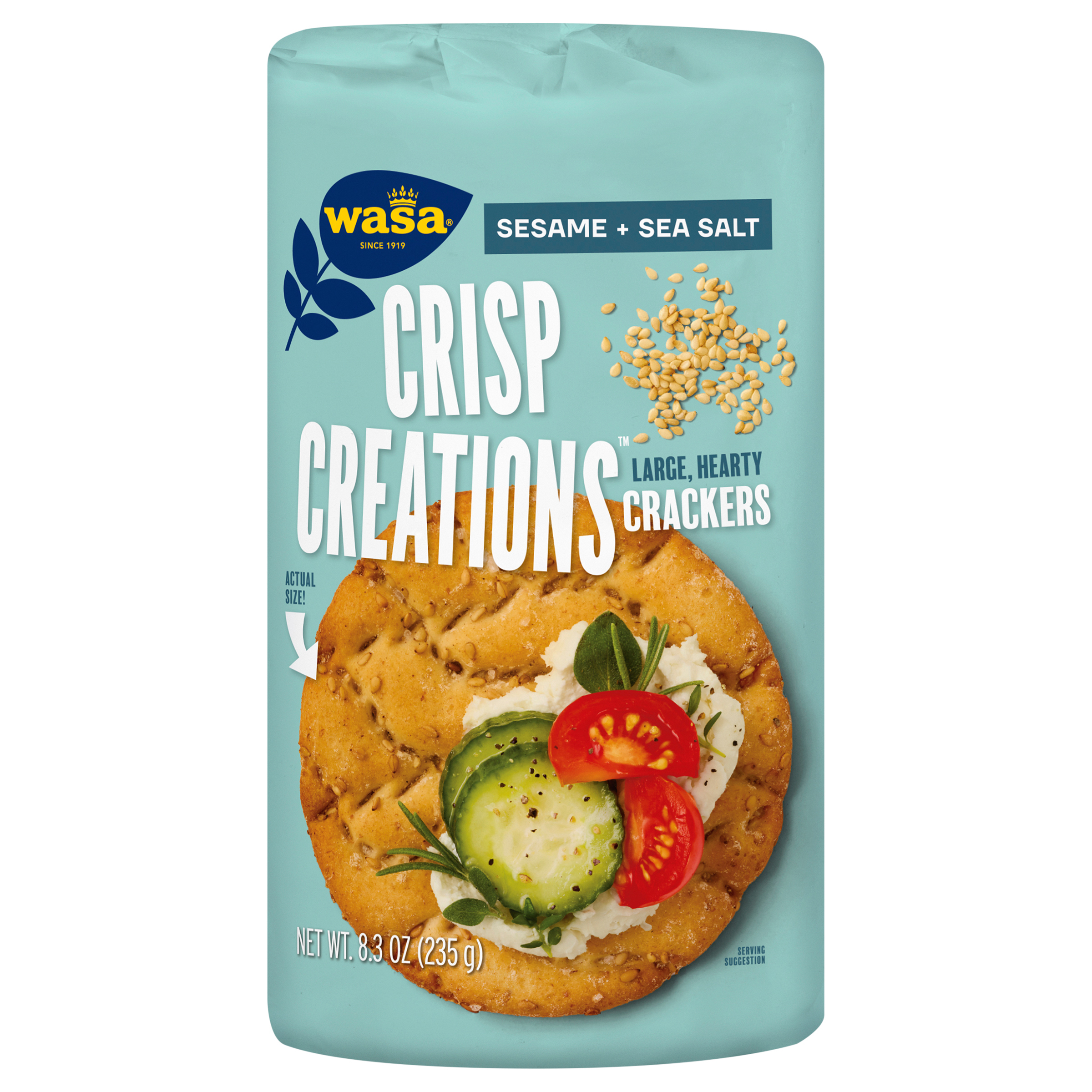 Wasa Crisp Creations Sesame + Sea Salt Crackers Large
