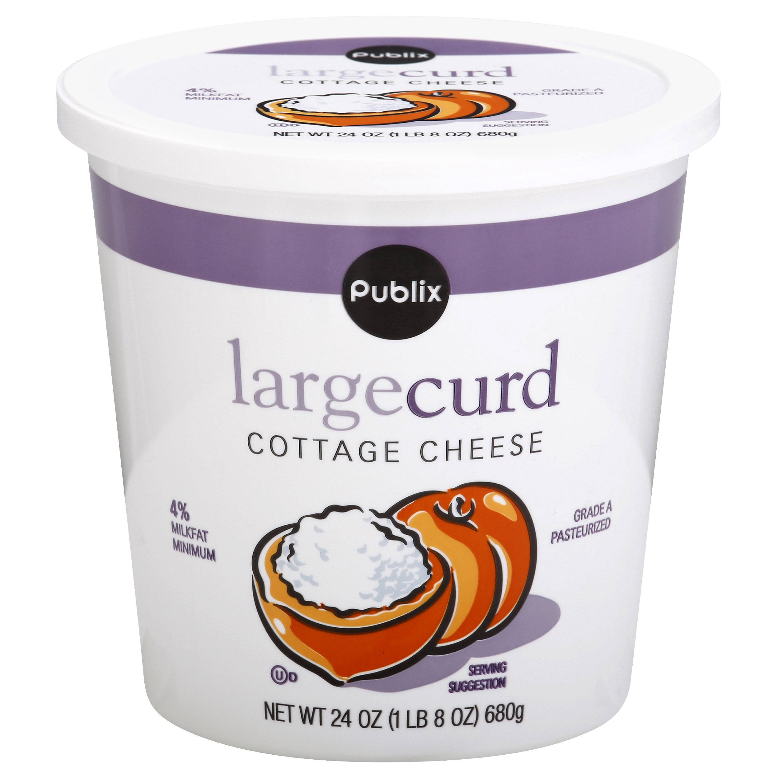 Publix Large Curd 4% Milkfat Minimum Cottage Cheese 24.0 Oz CUP\TUB