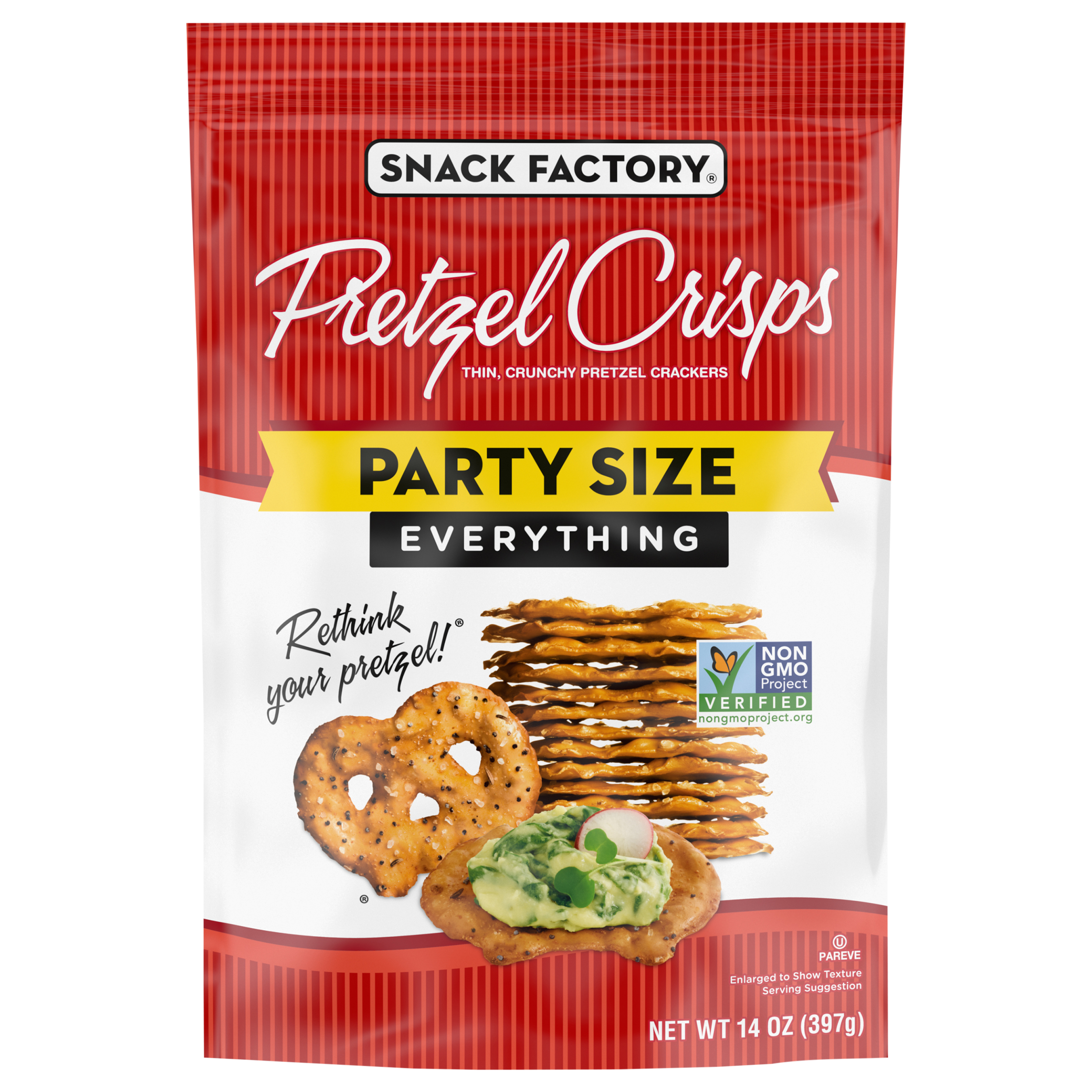 Snack Factory Everything Pretzel Crisps Party Size