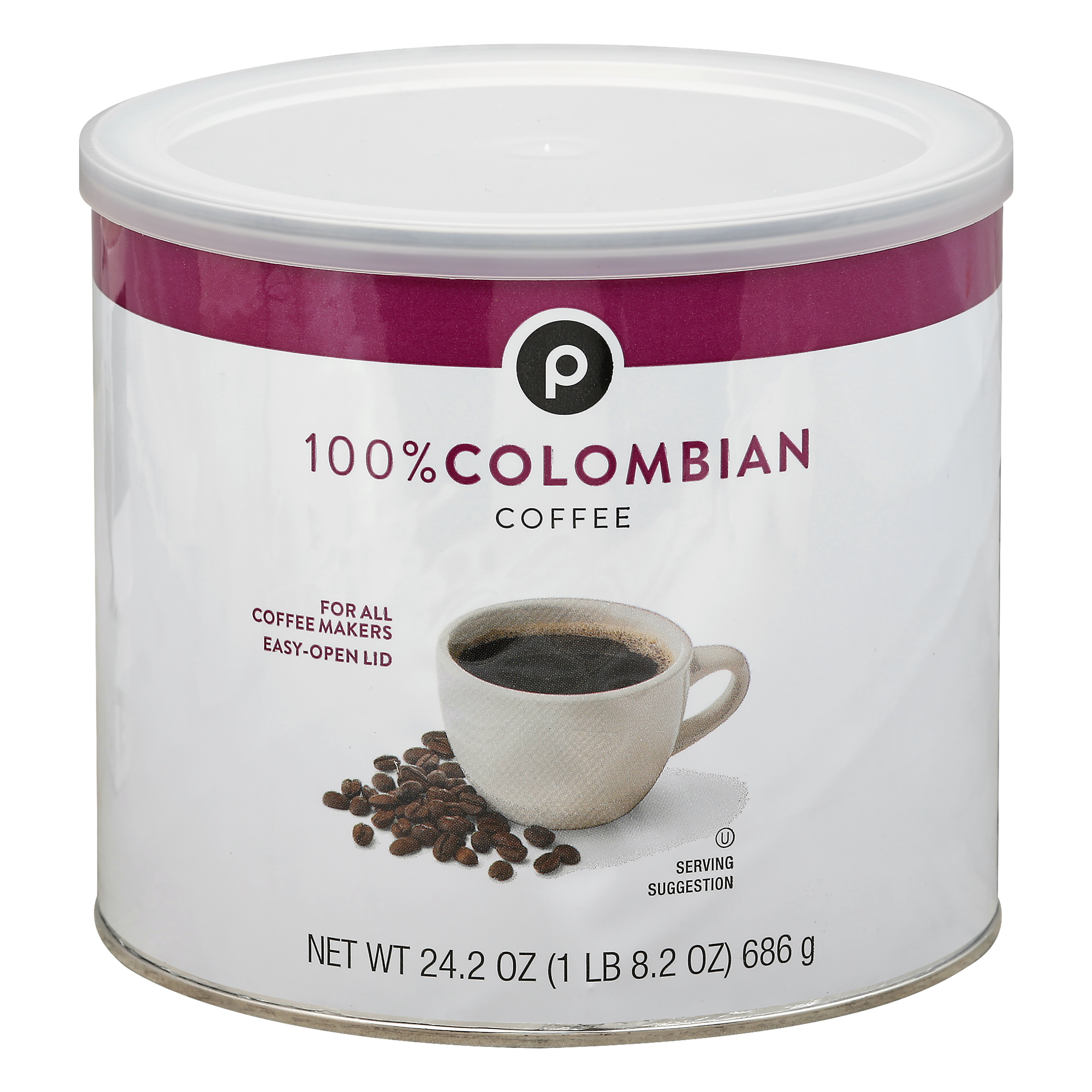 Publix 100 Colombian Coffee 24.2 oz CONTAINER