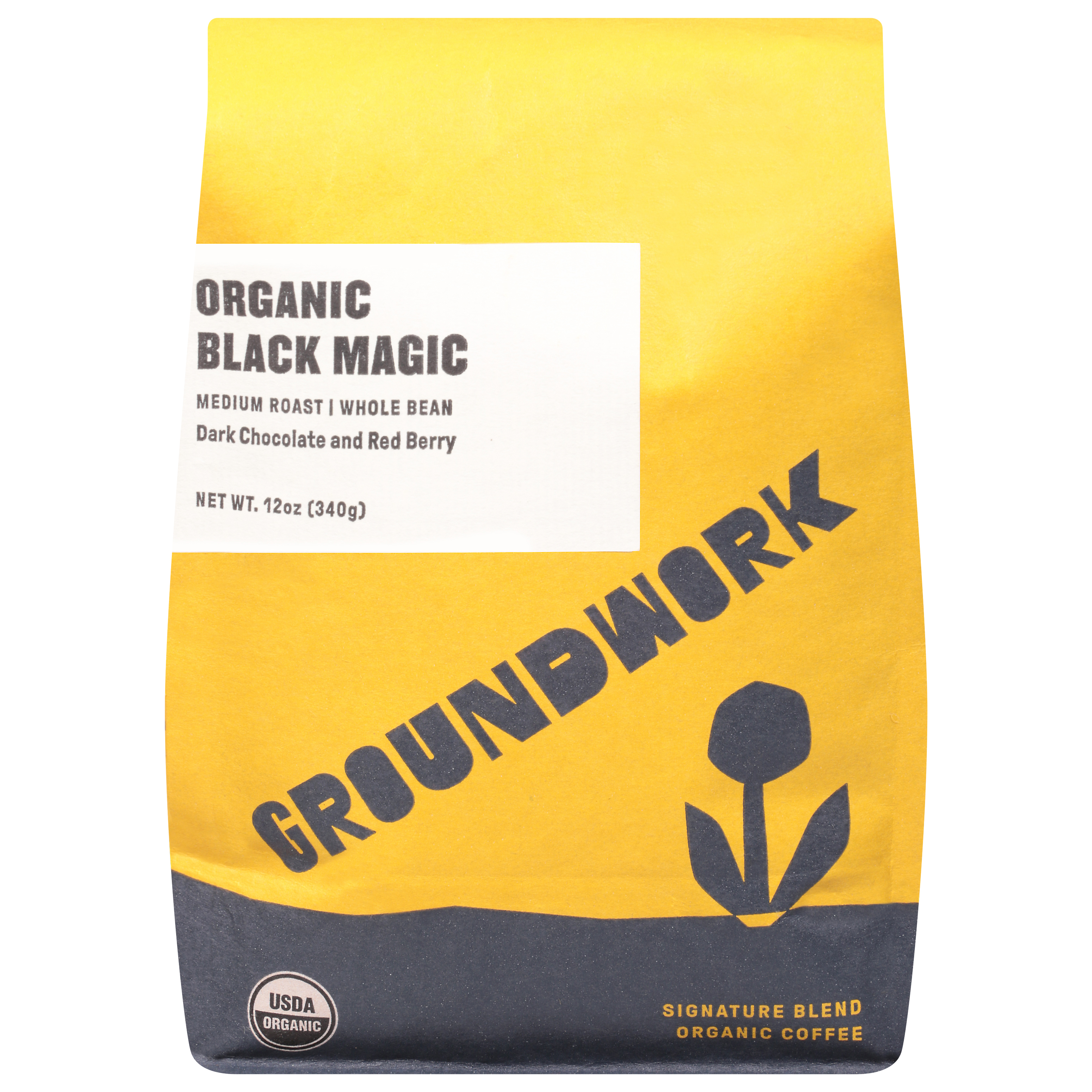 Groundwork Organic Medium Roast Whole Bean Black Magic Coffee