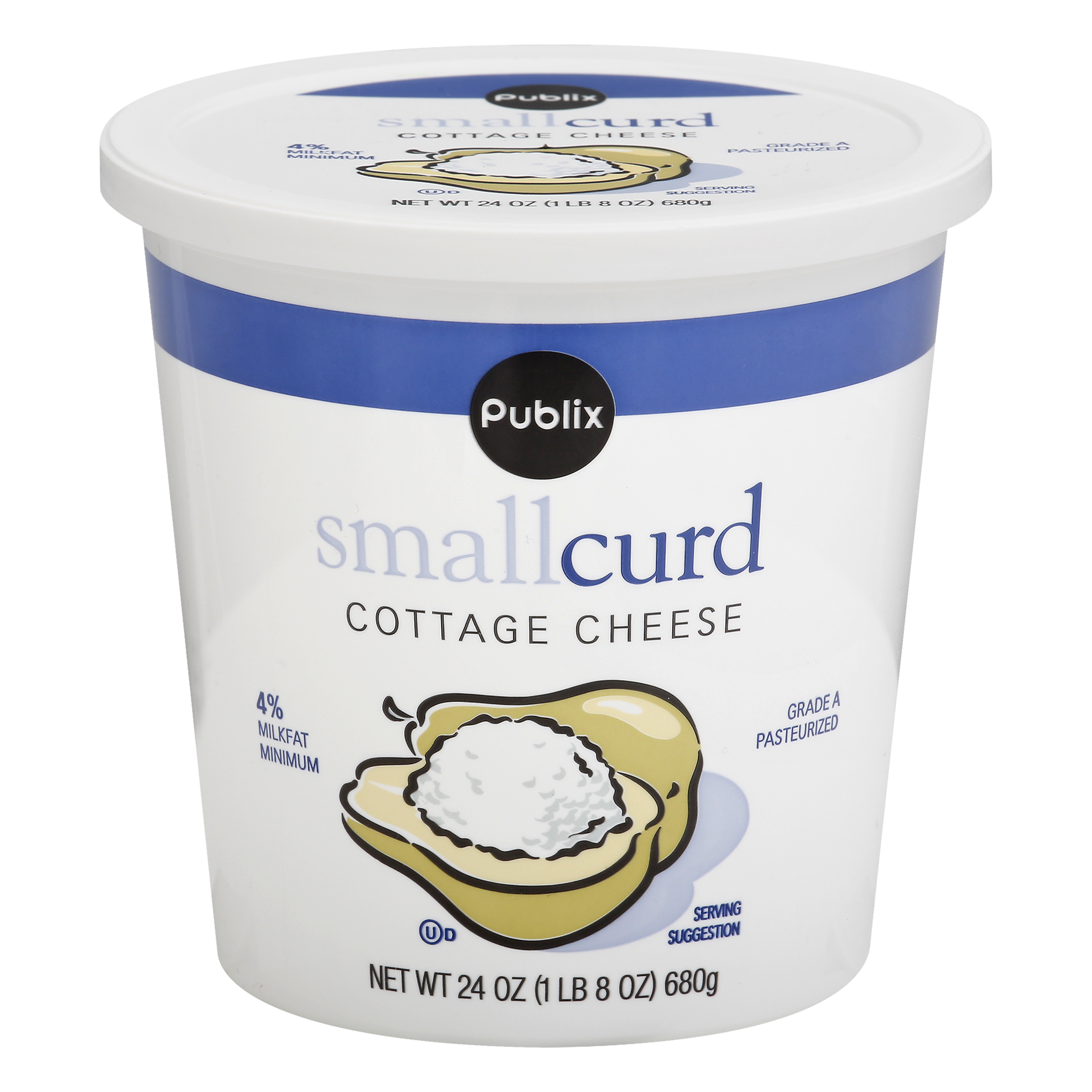 Publix Small Curd 4 Milkfat Minimum Cottage Cheese 24.0 oz CUP\TUB