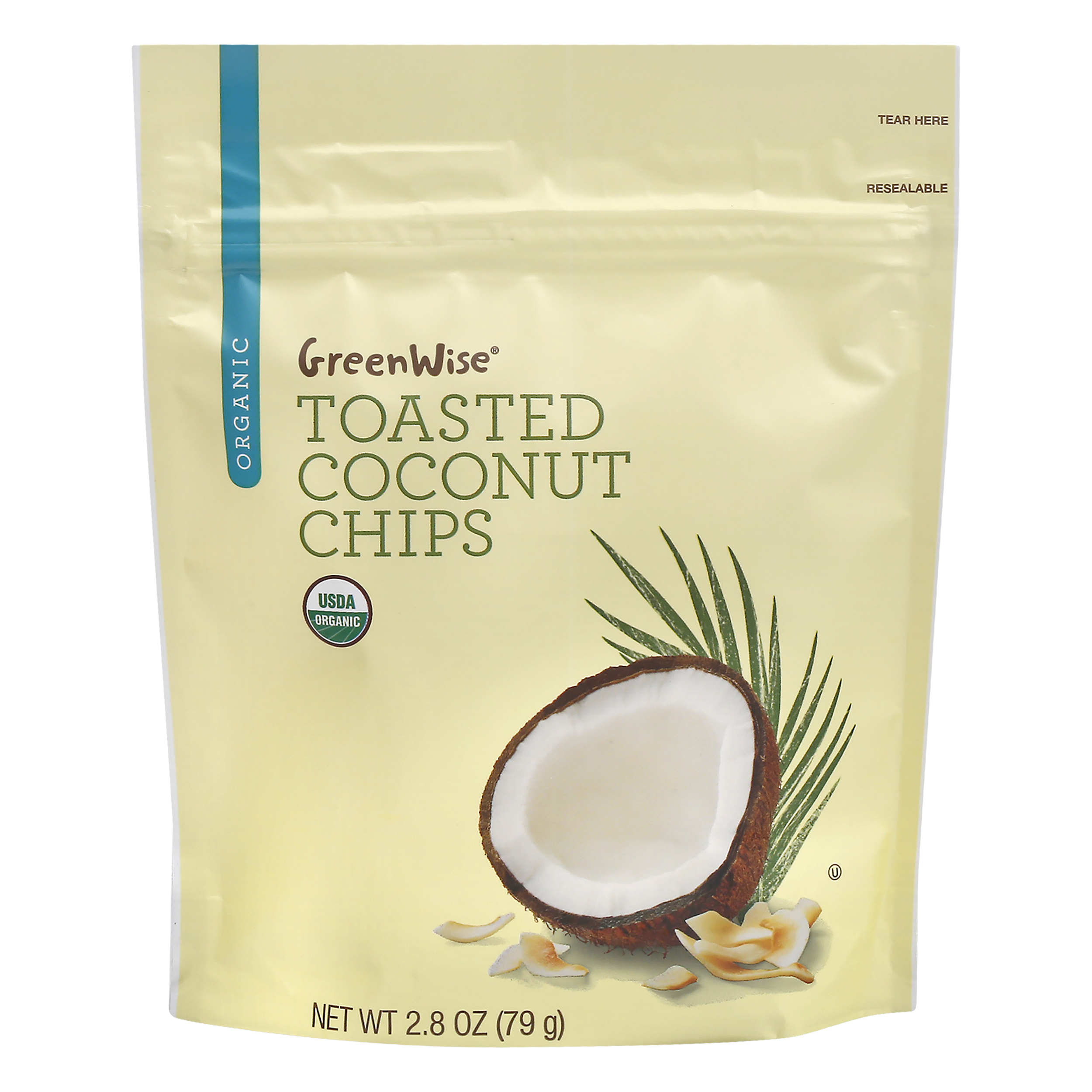 GreenWise Organic Toasted Coconut Chips 2.8 oz POUCH