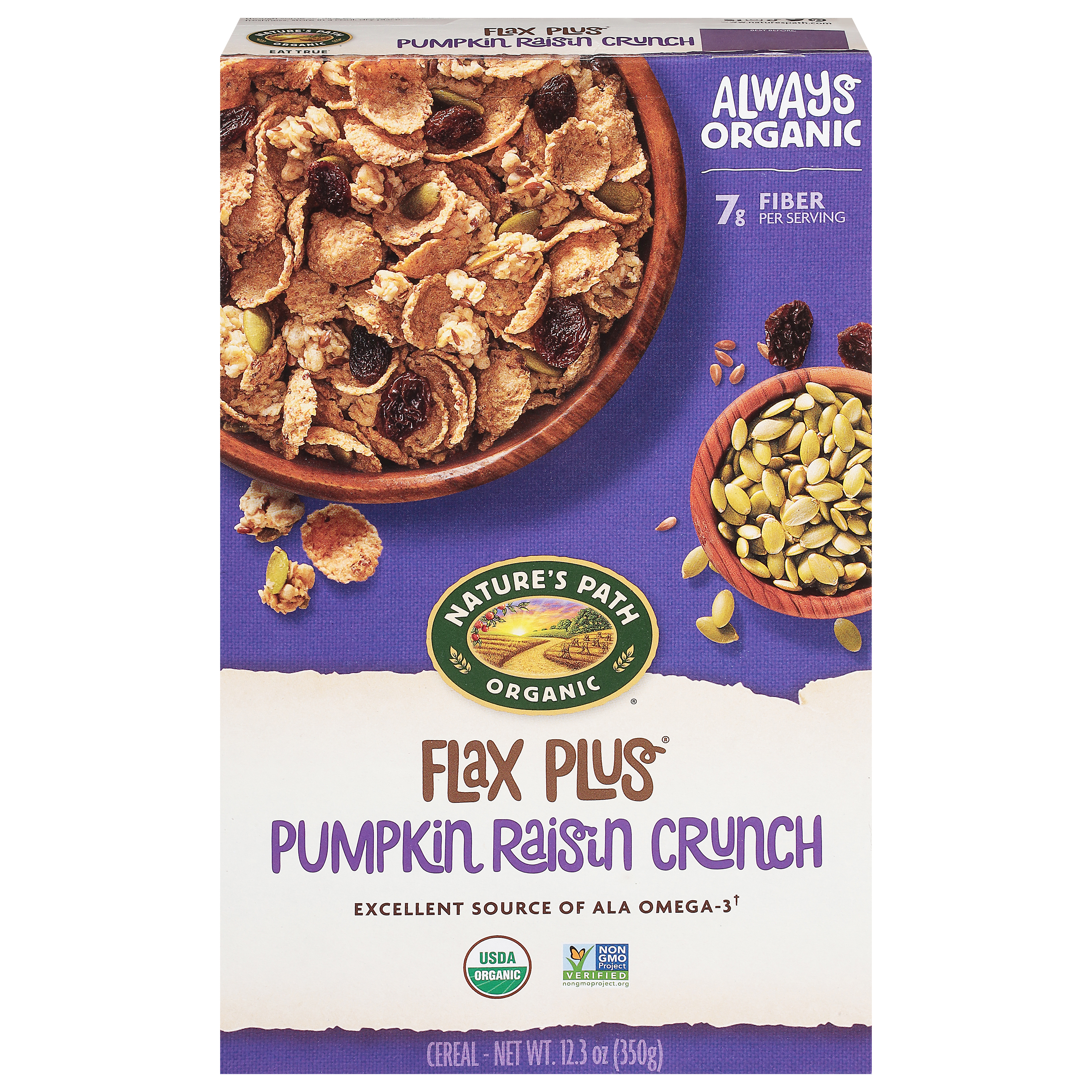 Nature's Path Organic Flax Plus Pumpkin Raisin Crunch Cereal