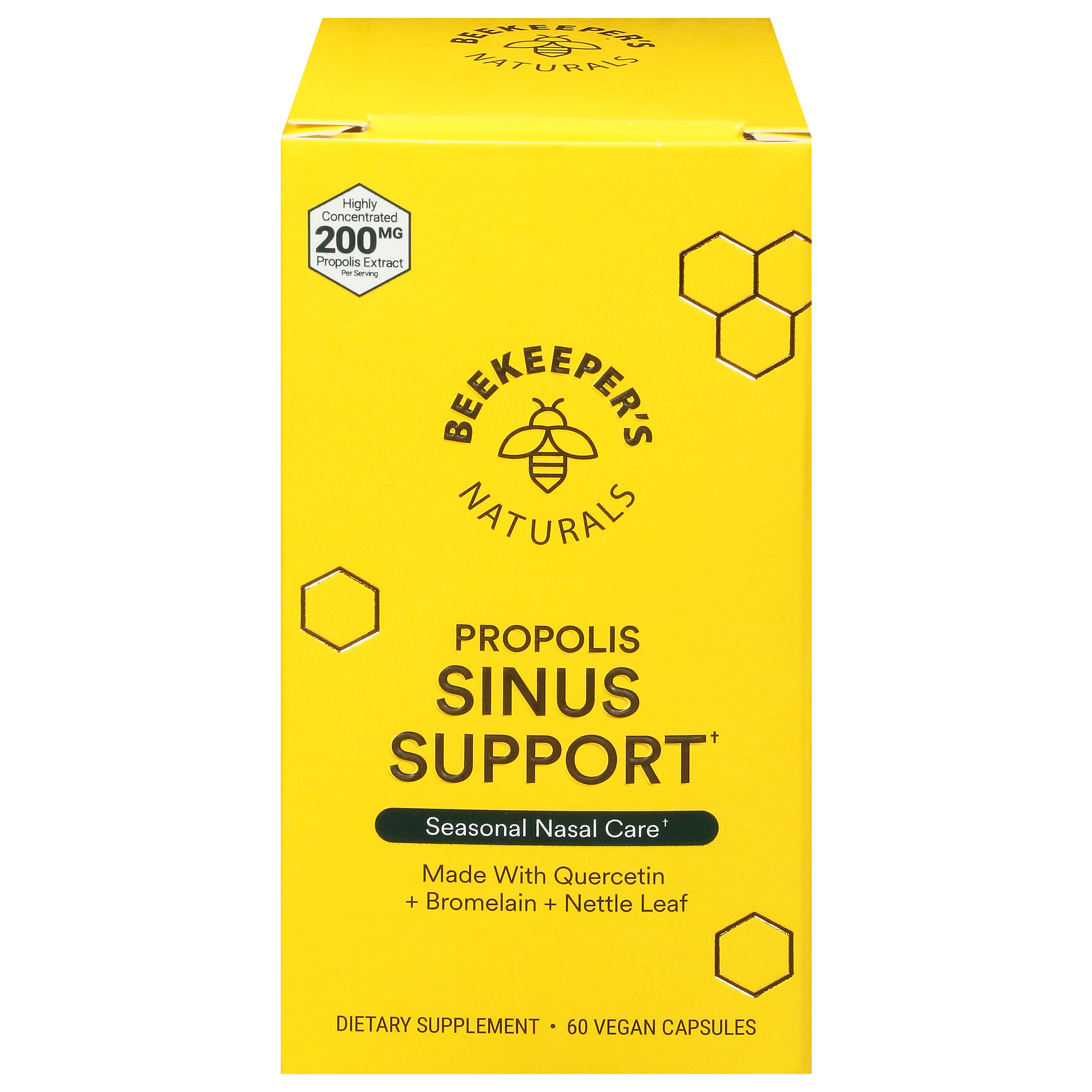 Beekeeper's Naturals Propolis Sinus Support 60 Capsules