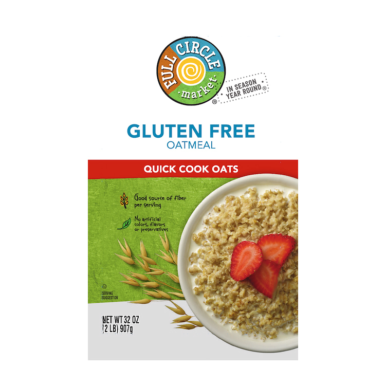Full Circle Market Gluten Free Quick Cook Oats Oatmeal 32 oz Box