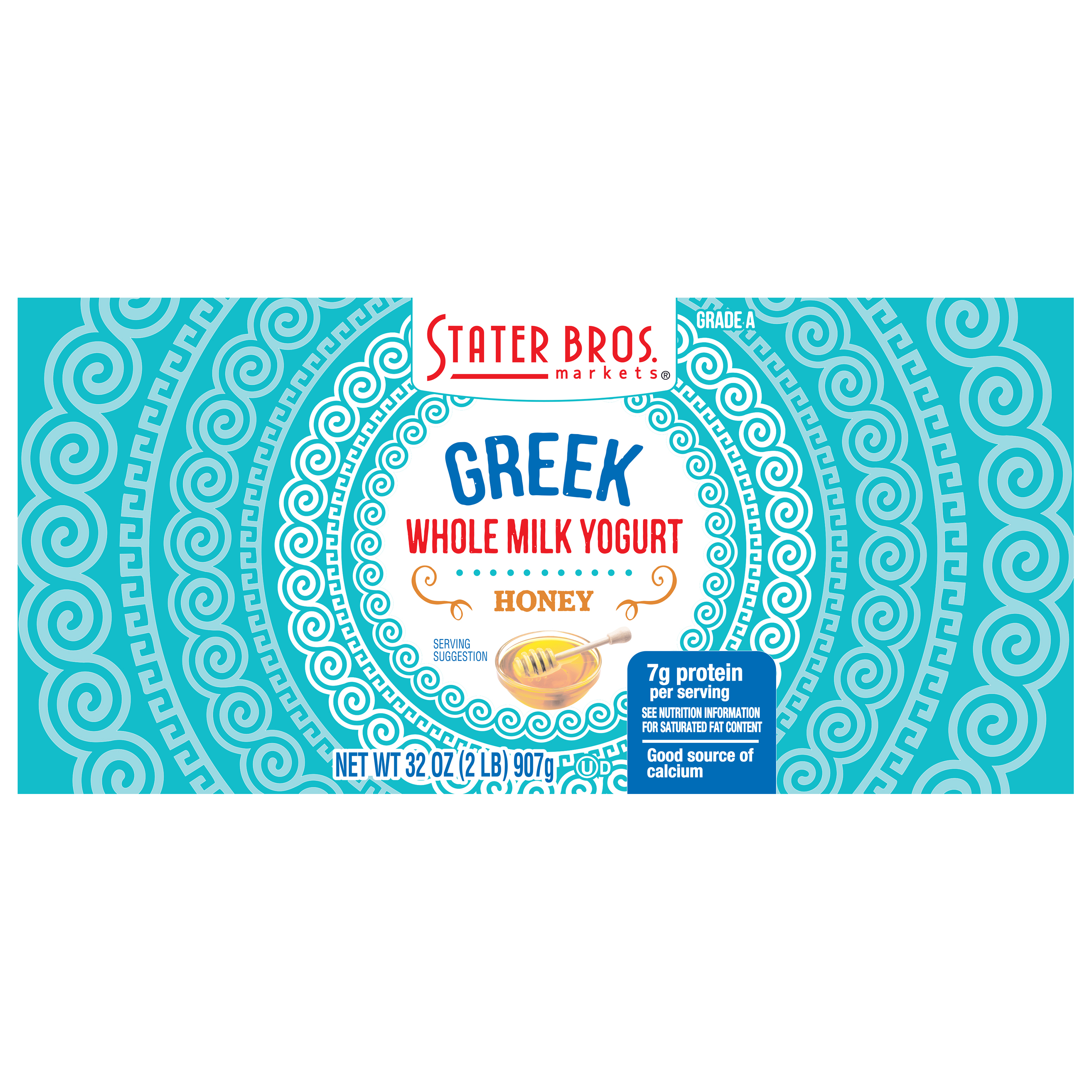 Stater Bros. Markets Greek Whole Milk Honey Yogurt 32 oz