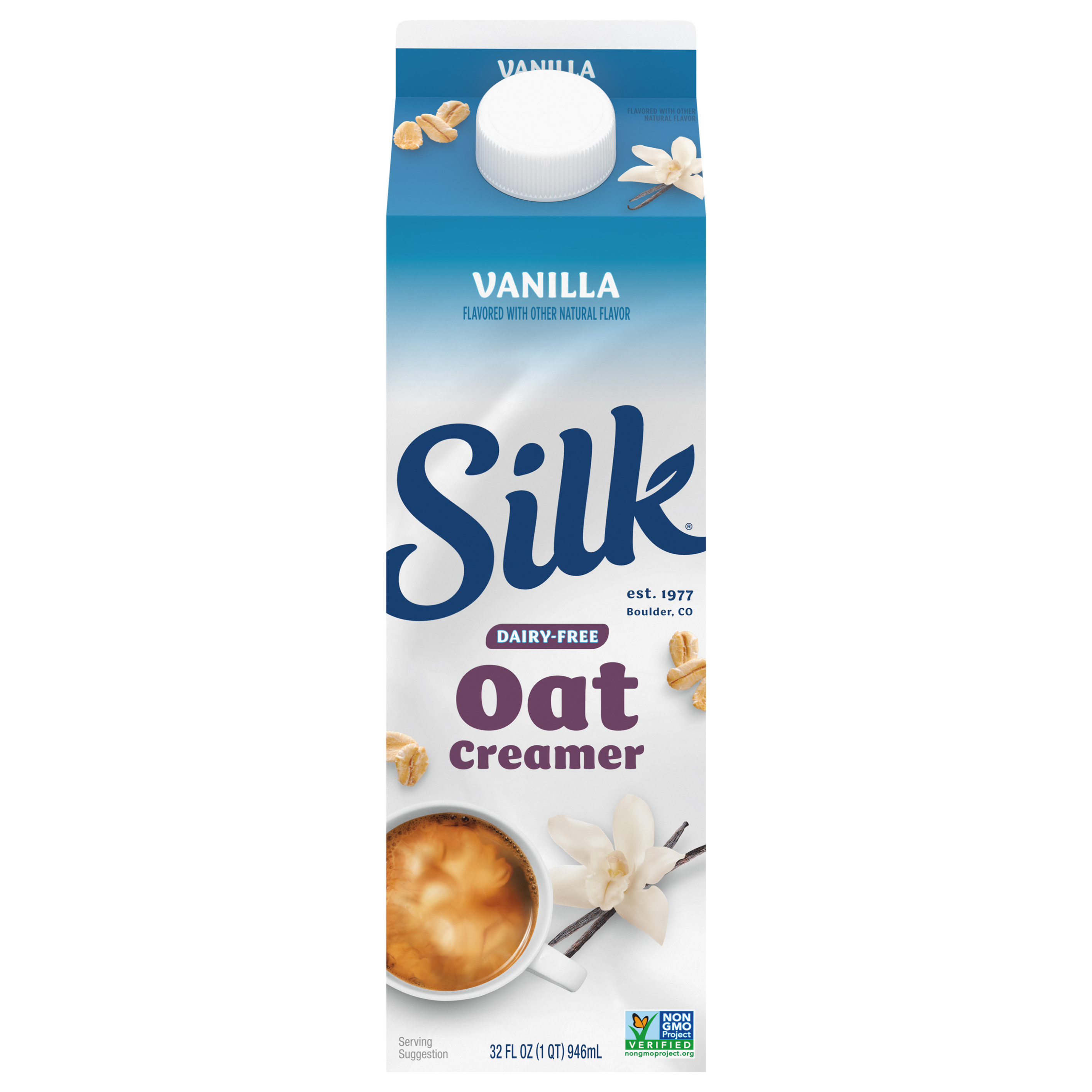 Silk Oat Creamer, Vanilla, Dairy Free, Gluten Free, 32 FL OZ Carton