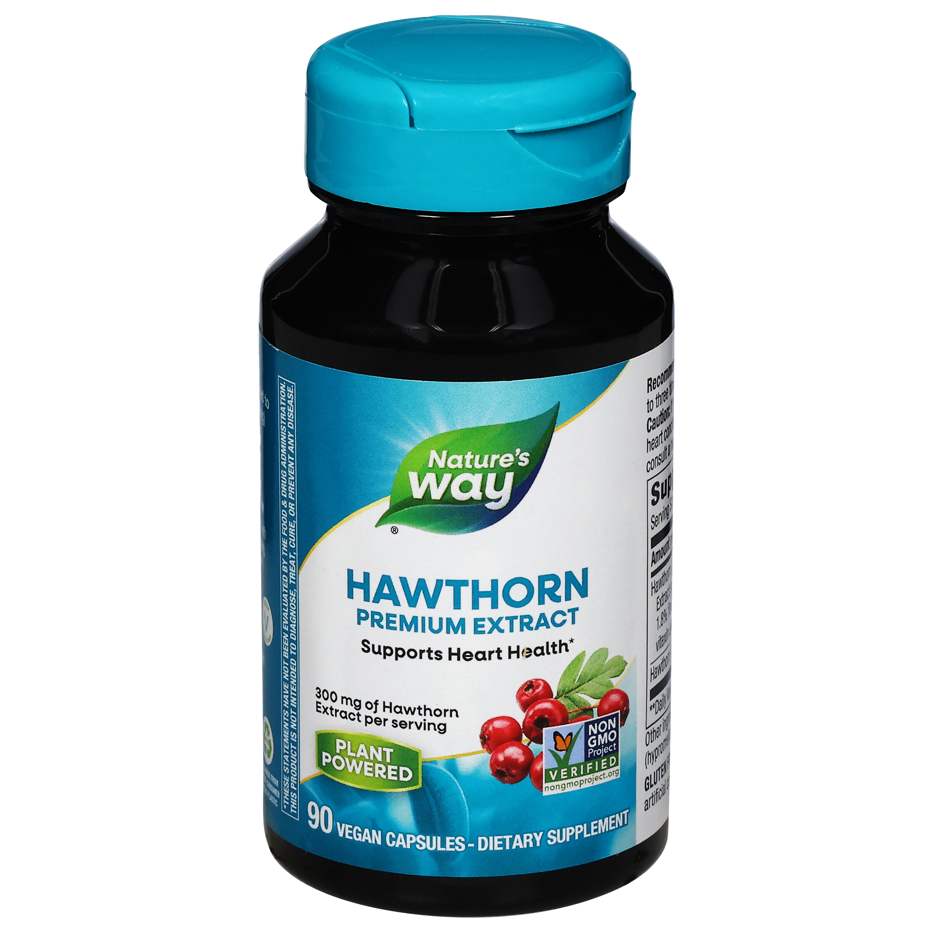 Nature's Way 300 mg Premium Extract Hawthorn 90 Vegan Capsules
