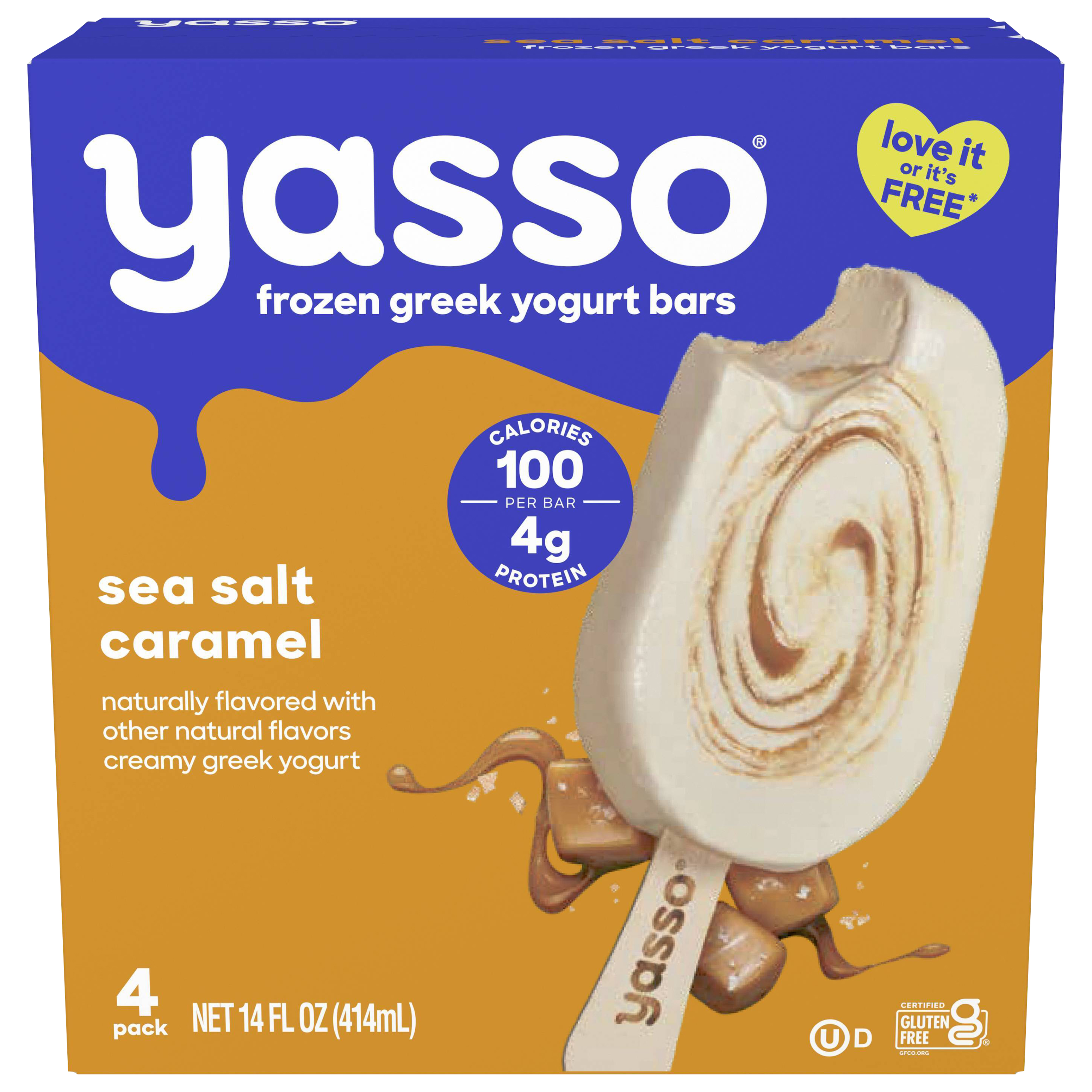 Yasso Yasso Frozen Greek Yogurt Bars Sea Salt Caramel Bars 4