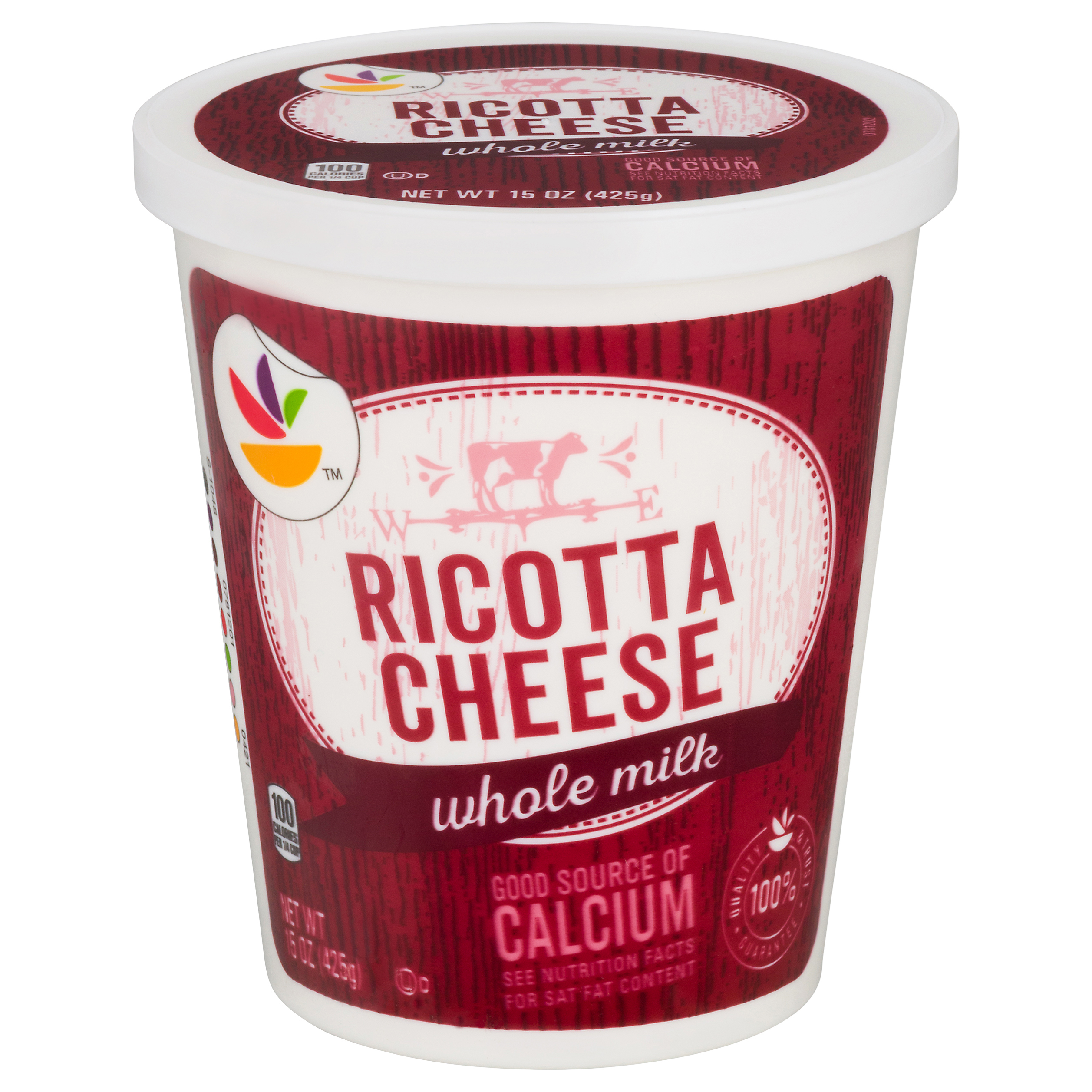 Ahold Whole Milk Ricotta Cheese 15 oz Plastic Container