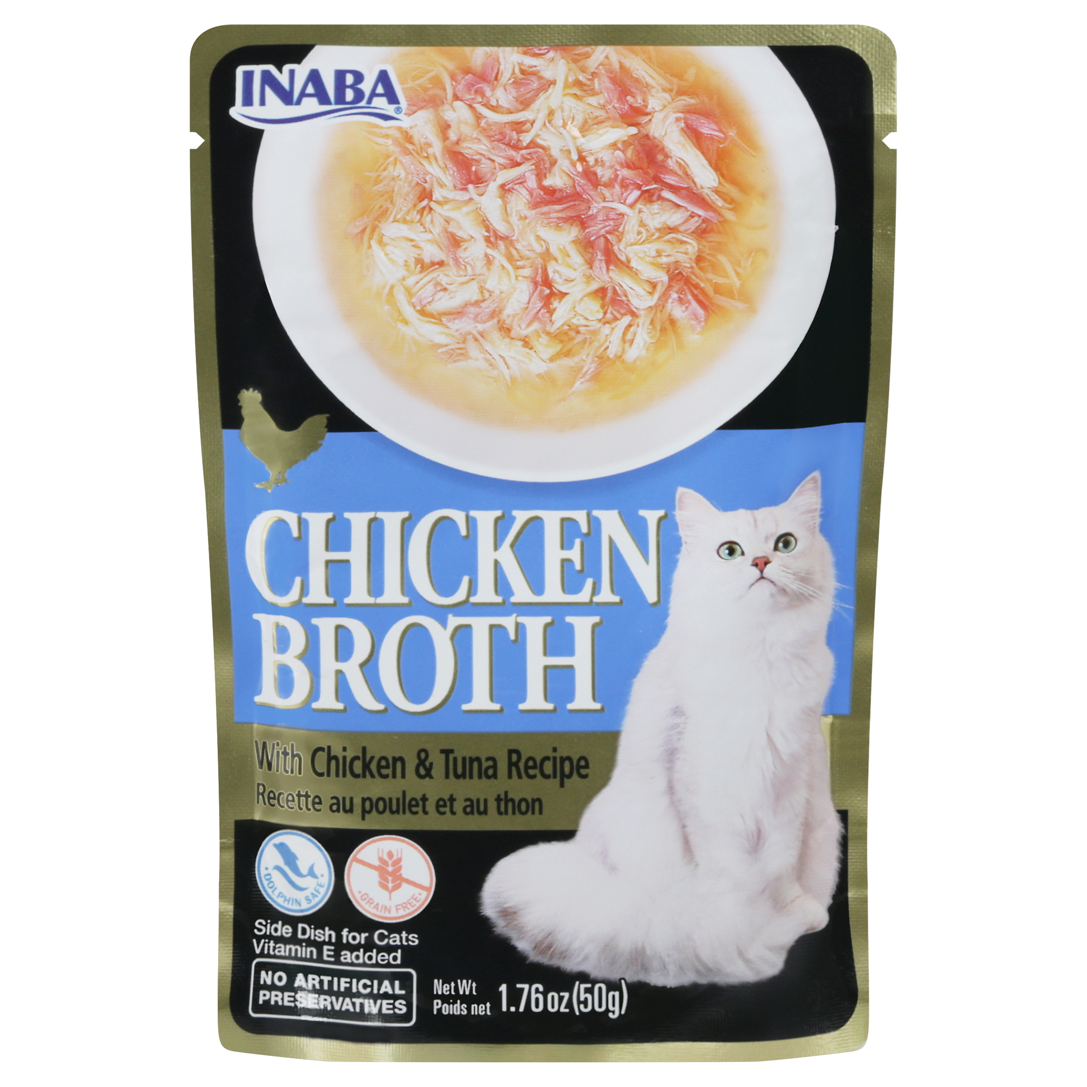 Inaba Chicken Broth with Chicken & Tuna Recipe Side Dish for Cats