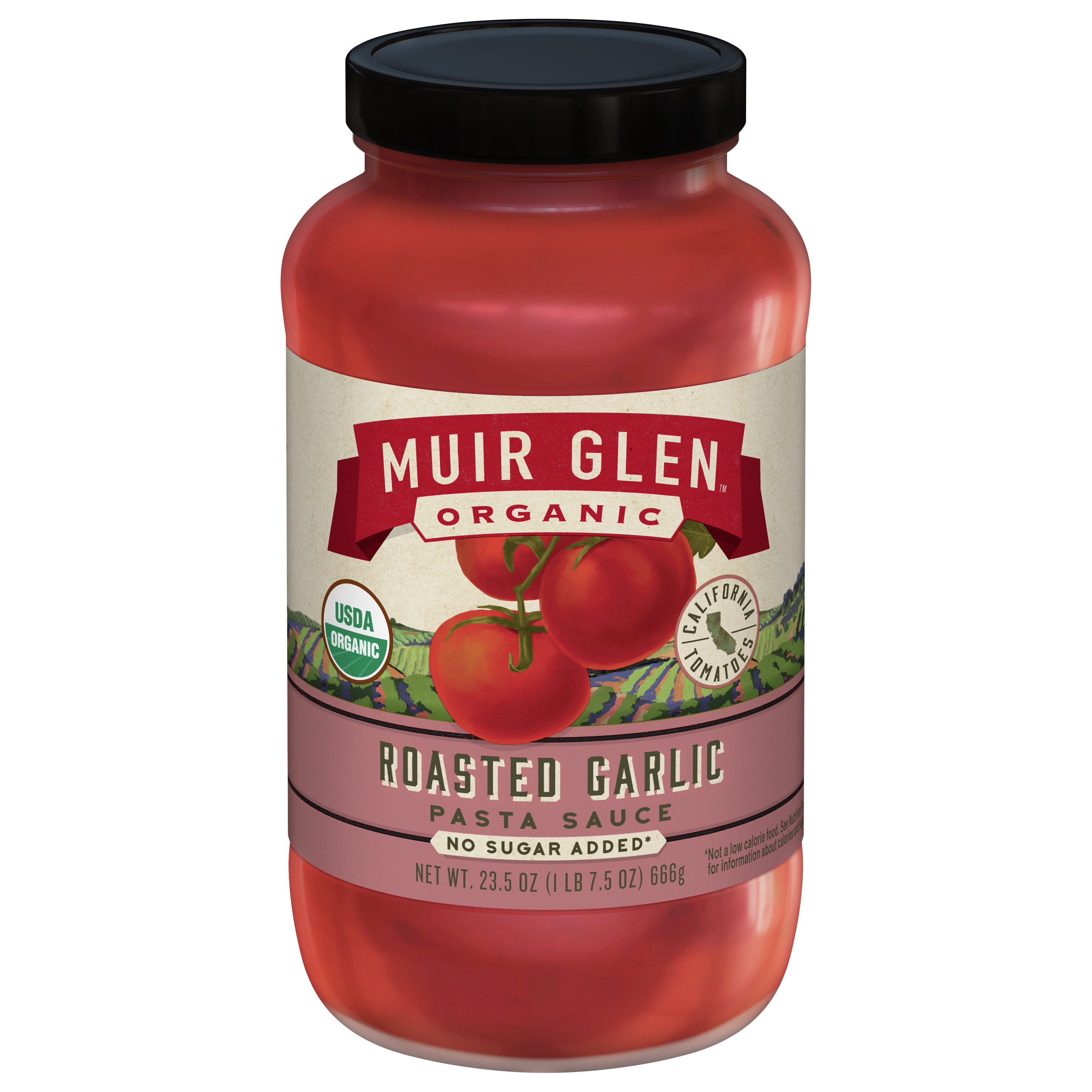 Muir Glen Organic Roasted Garlic Pasta Sauce, No Sugar Added, 23.5 oz.
