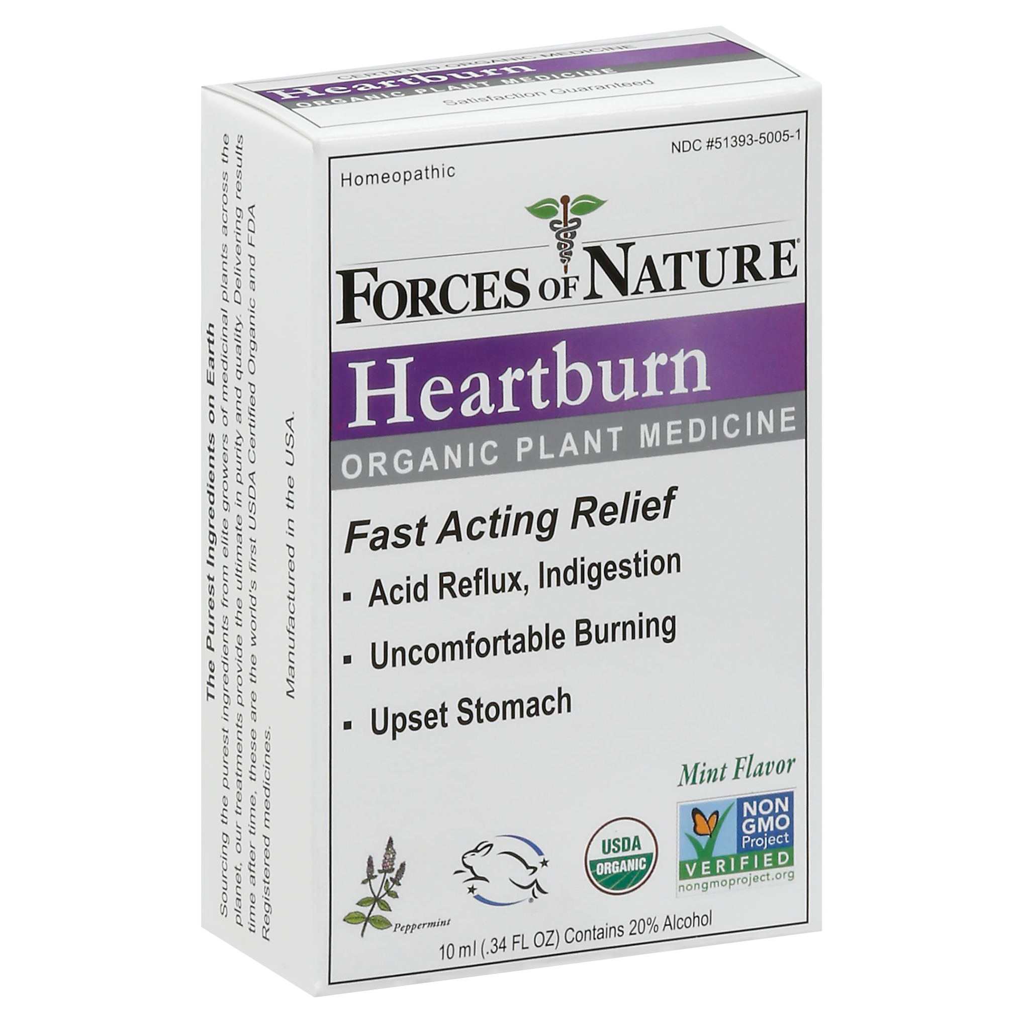 Forces of Nature Heartburn Fast Acting Relief Mint Flavor