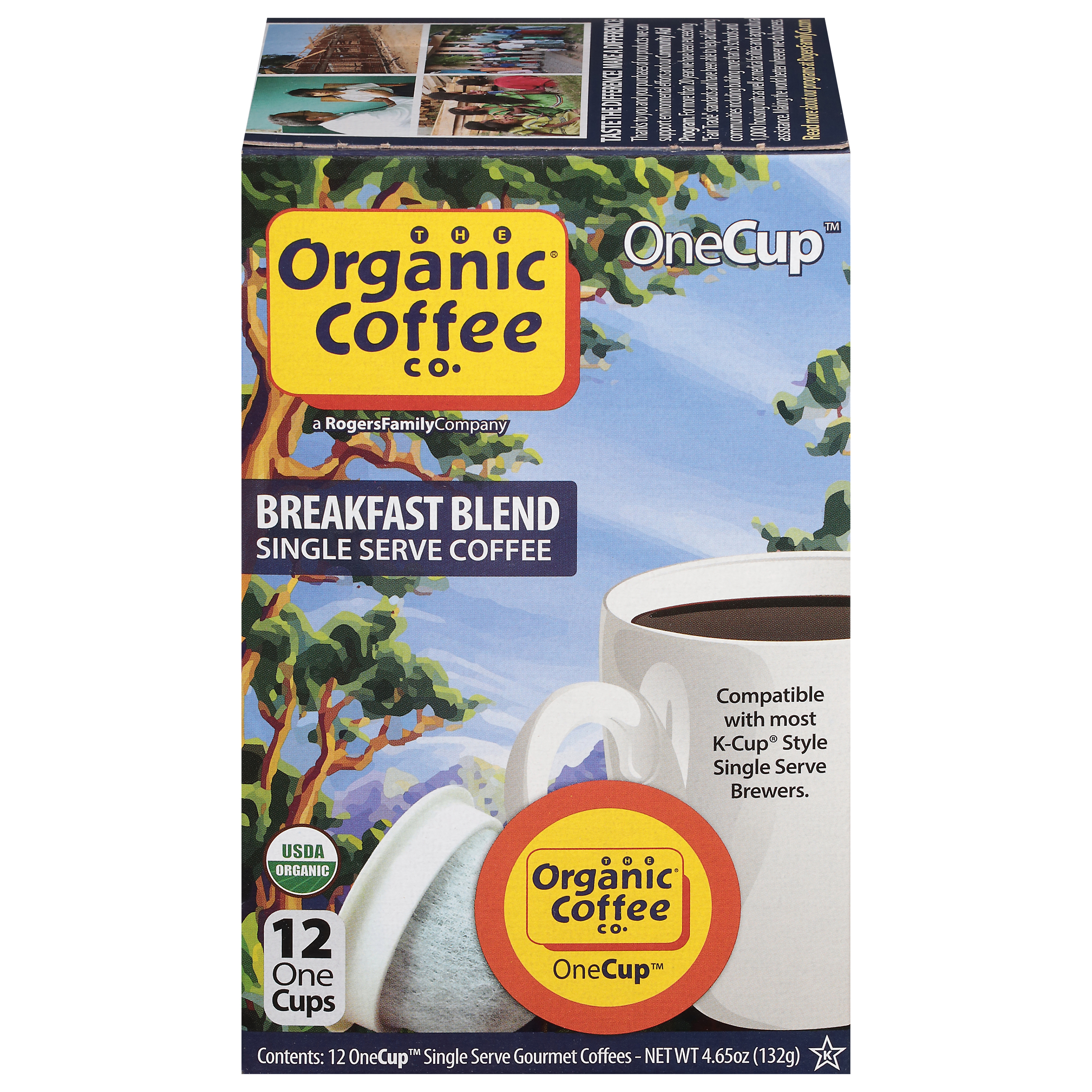 Organic Coffee Co. Breakfast Blend Coffee 12 Single Serve OneCups