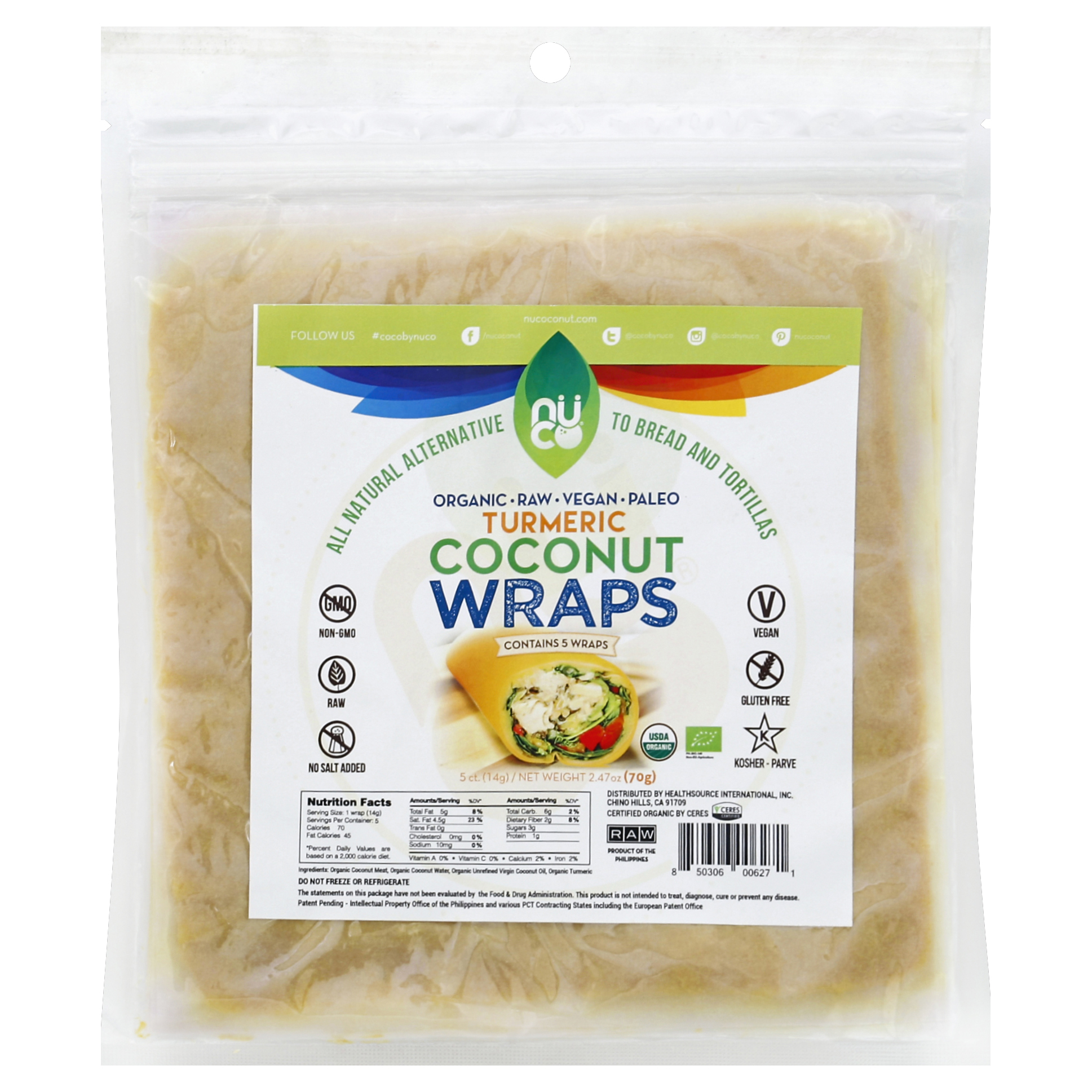 NUCO Coconut Wraps