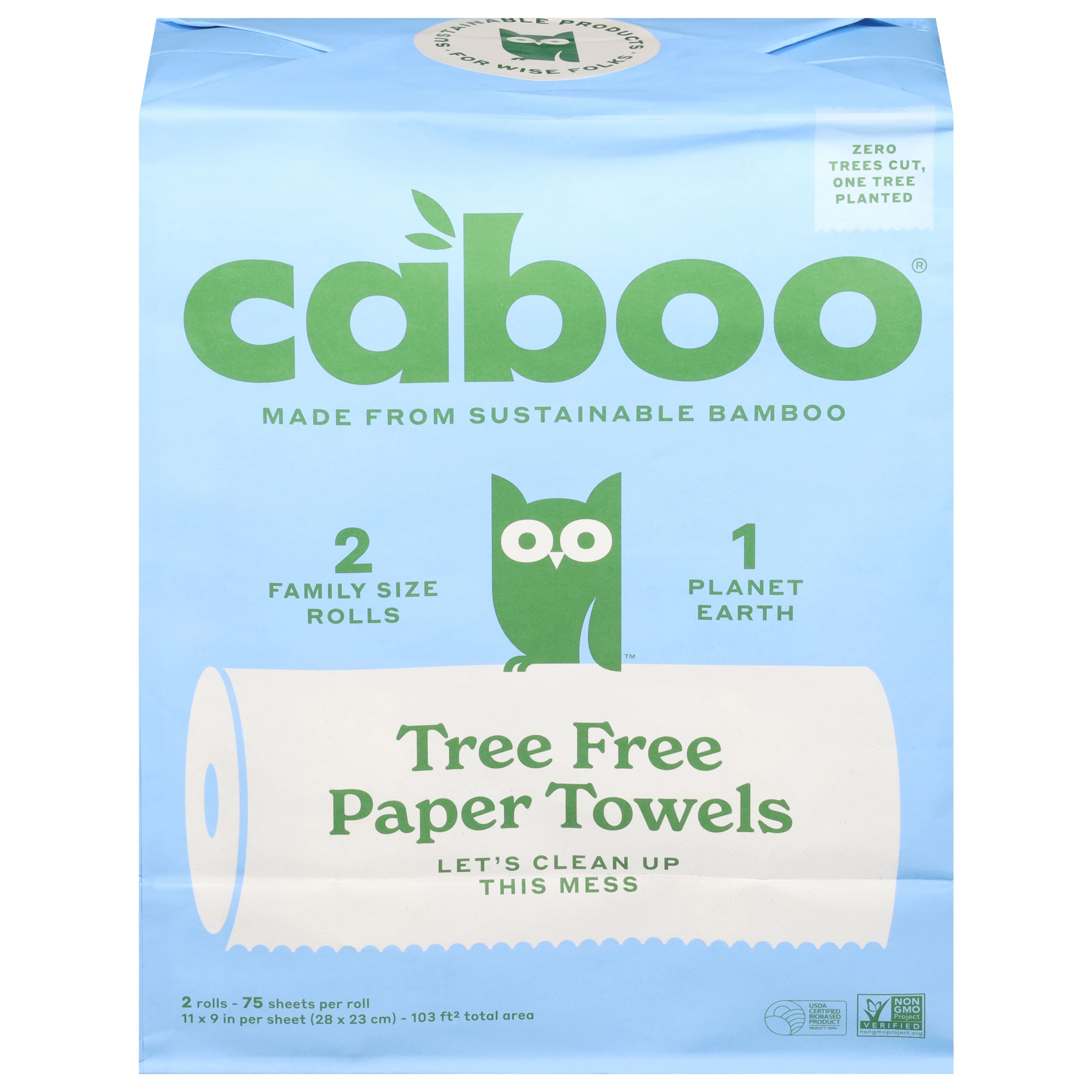Caboo Tree Free Paper Towels Family Size