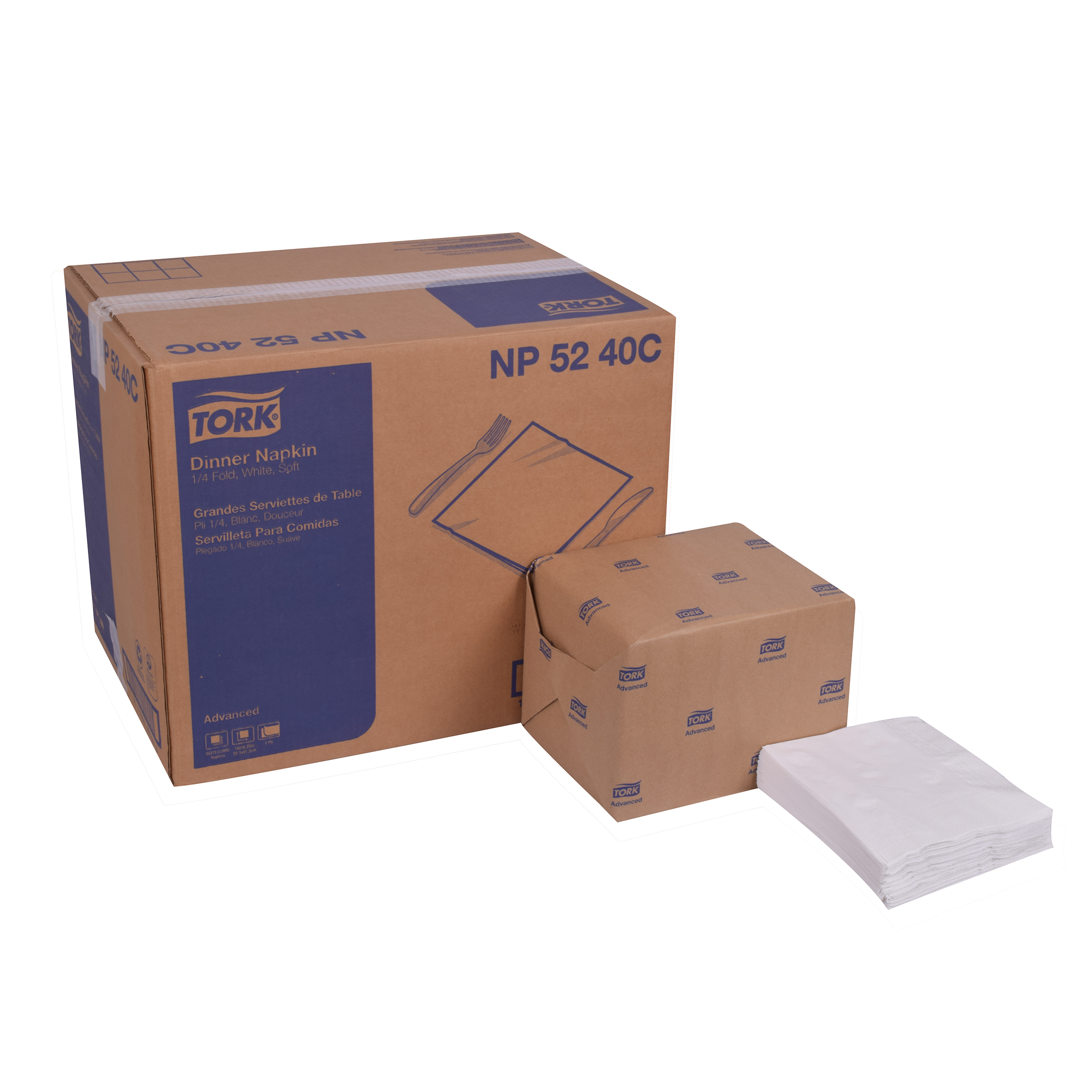 15X17 2PLY 4F DINNER NAP 3M/CNP5240C 1/4 FOLD TORK ADVANCED