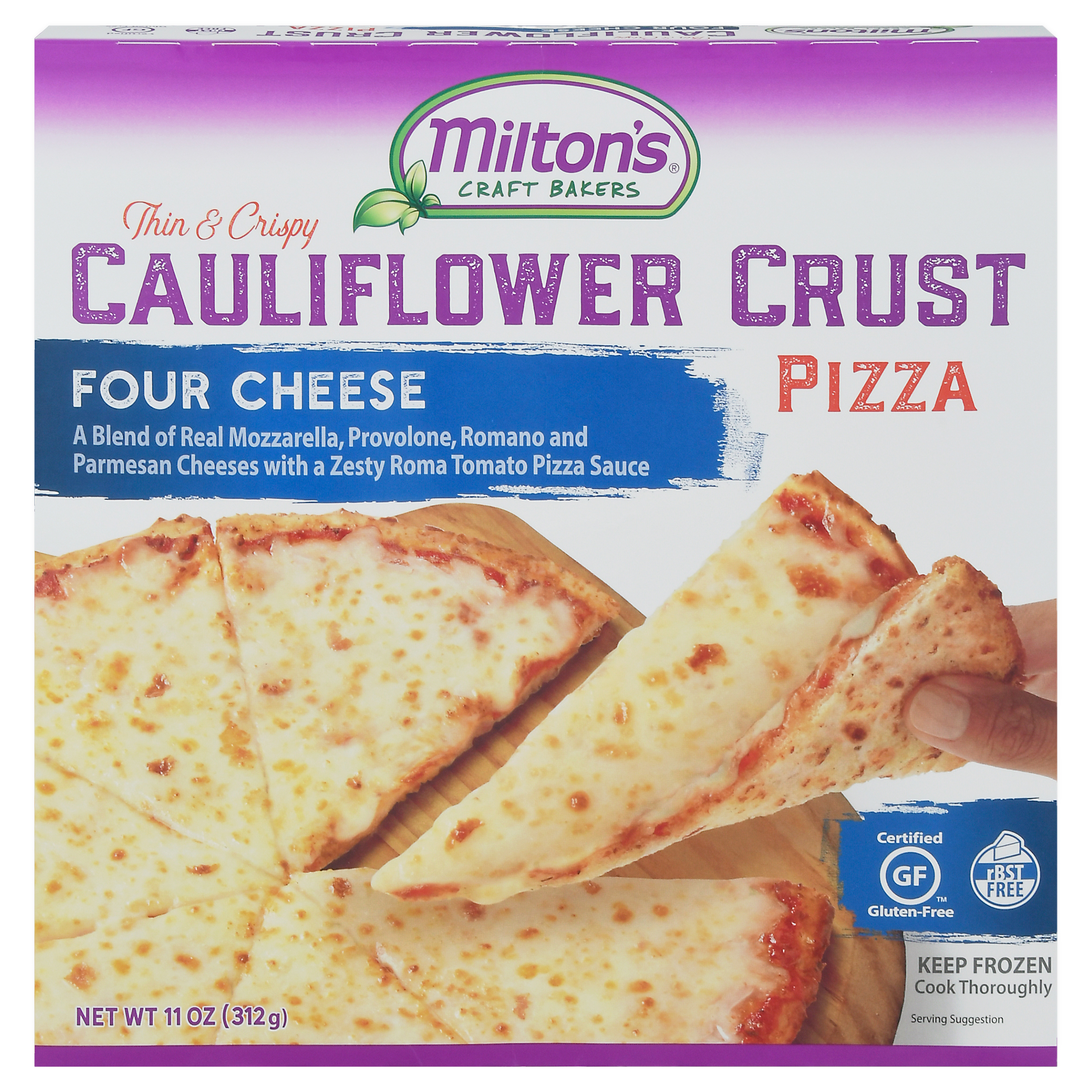Milton's Thin & Crispy Cauliflower Crust Four Cheese Pizza