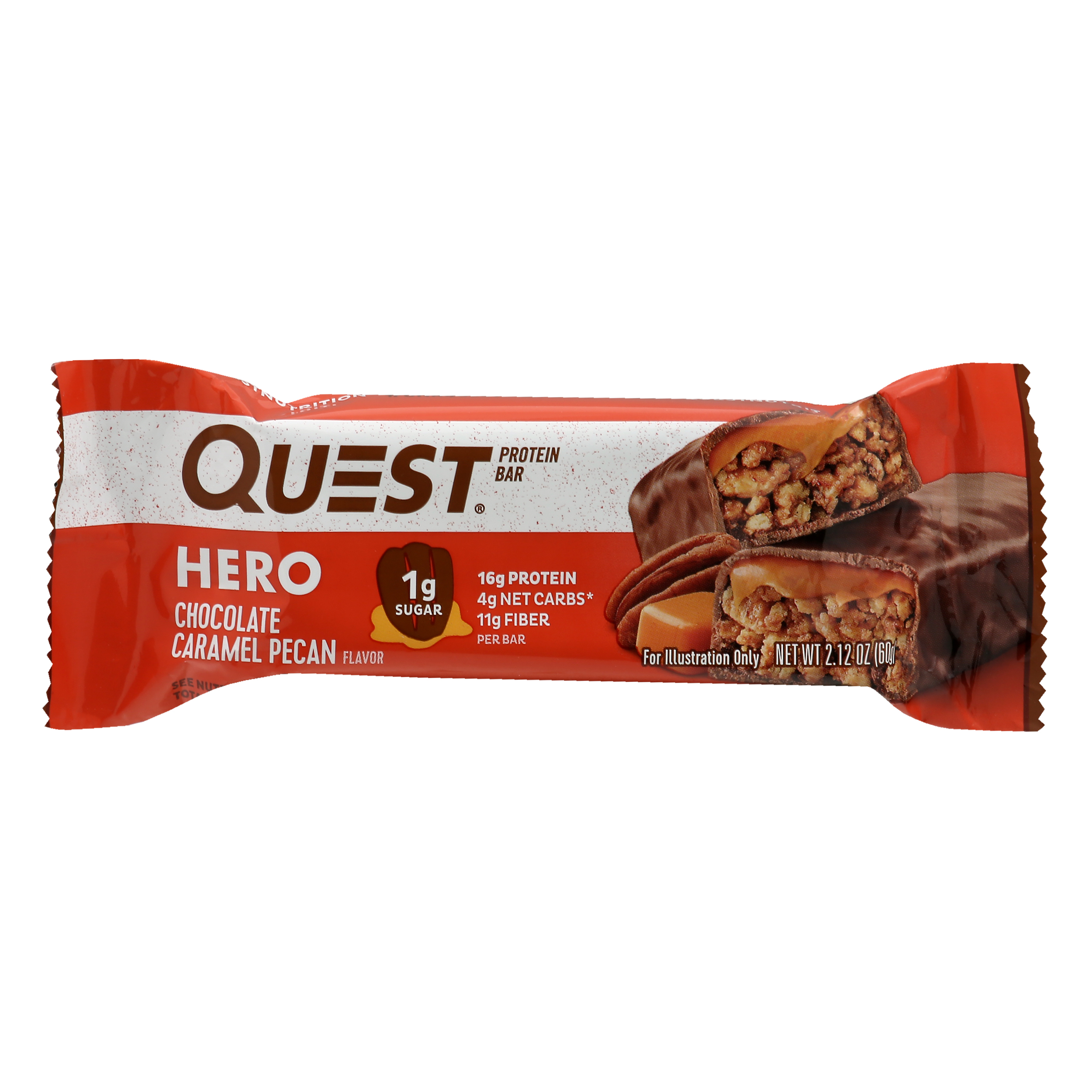 Quest Hero Chocolate Caramel Pecan Flavor Protein Bar