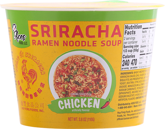 Aces food Sriracha Chicken Noodle Soup 3.8 oz