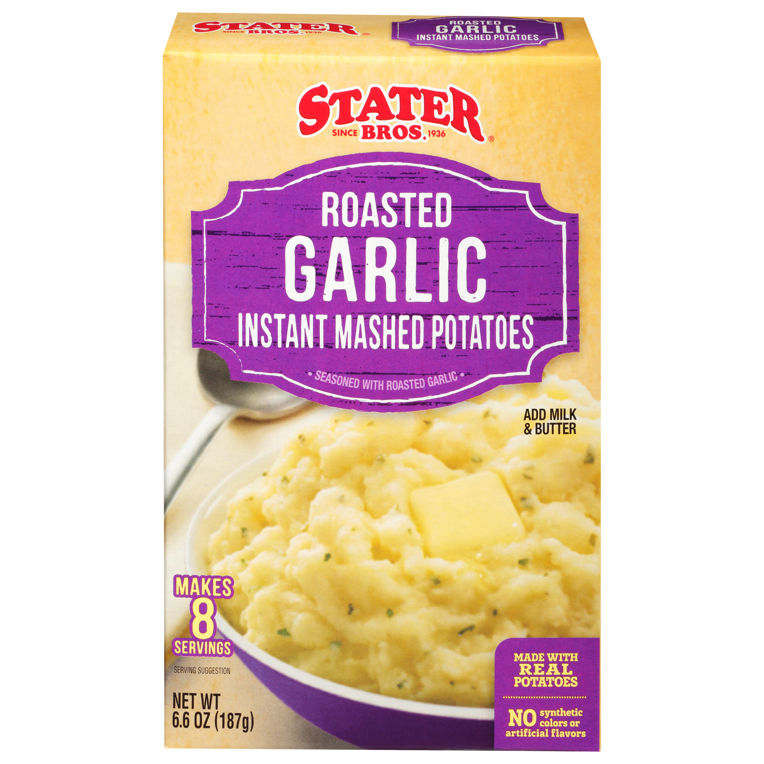 Stater Bros. Roasted Garlic Instant Mashed Potatoes 6.6 oz