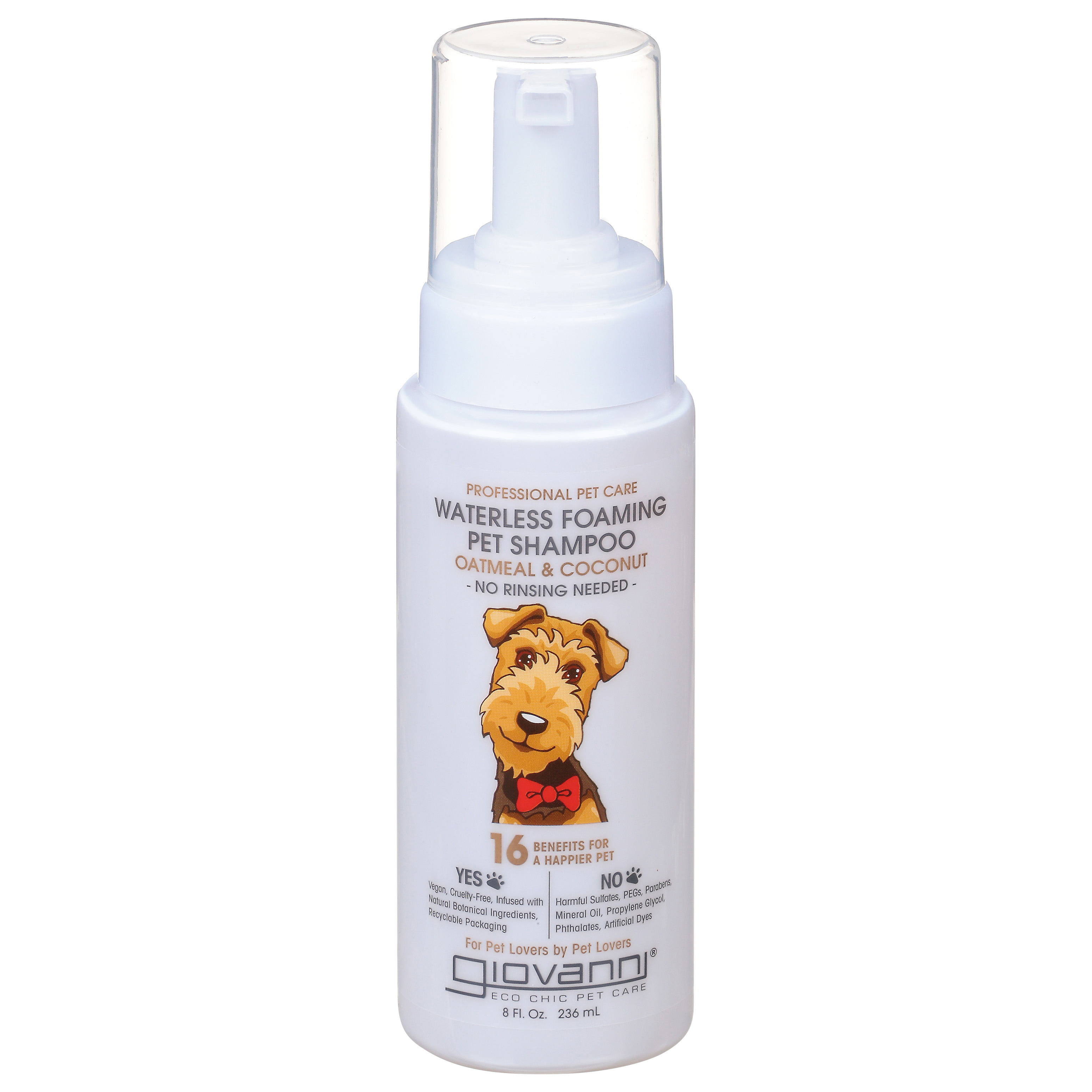 Giovanni Waterless Foaming Oatmeal & Coconut Pet Shampoo