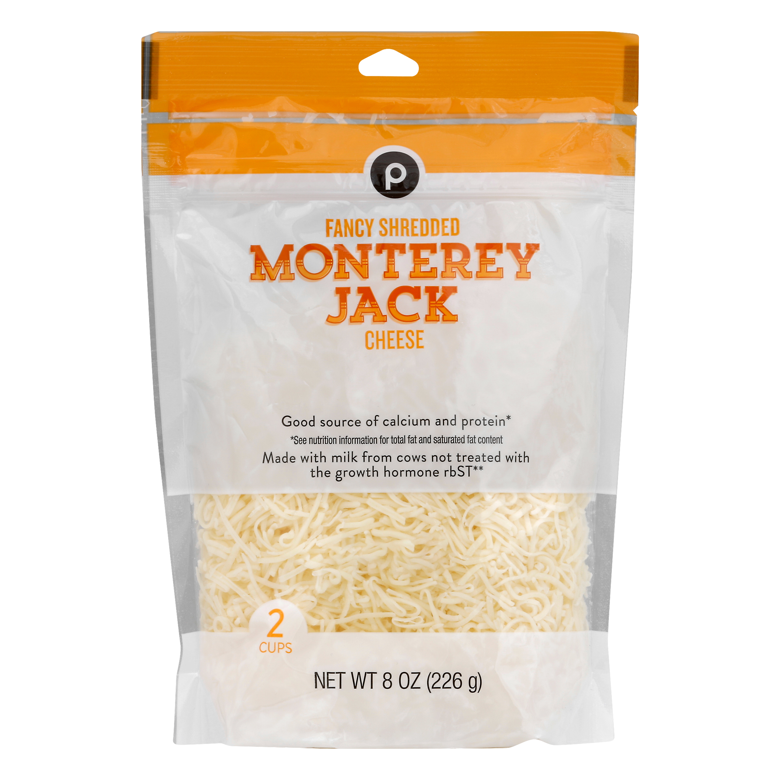 Publix Fancy Shredded Monterey Jack Cheese 8.0 oz STAND PACK