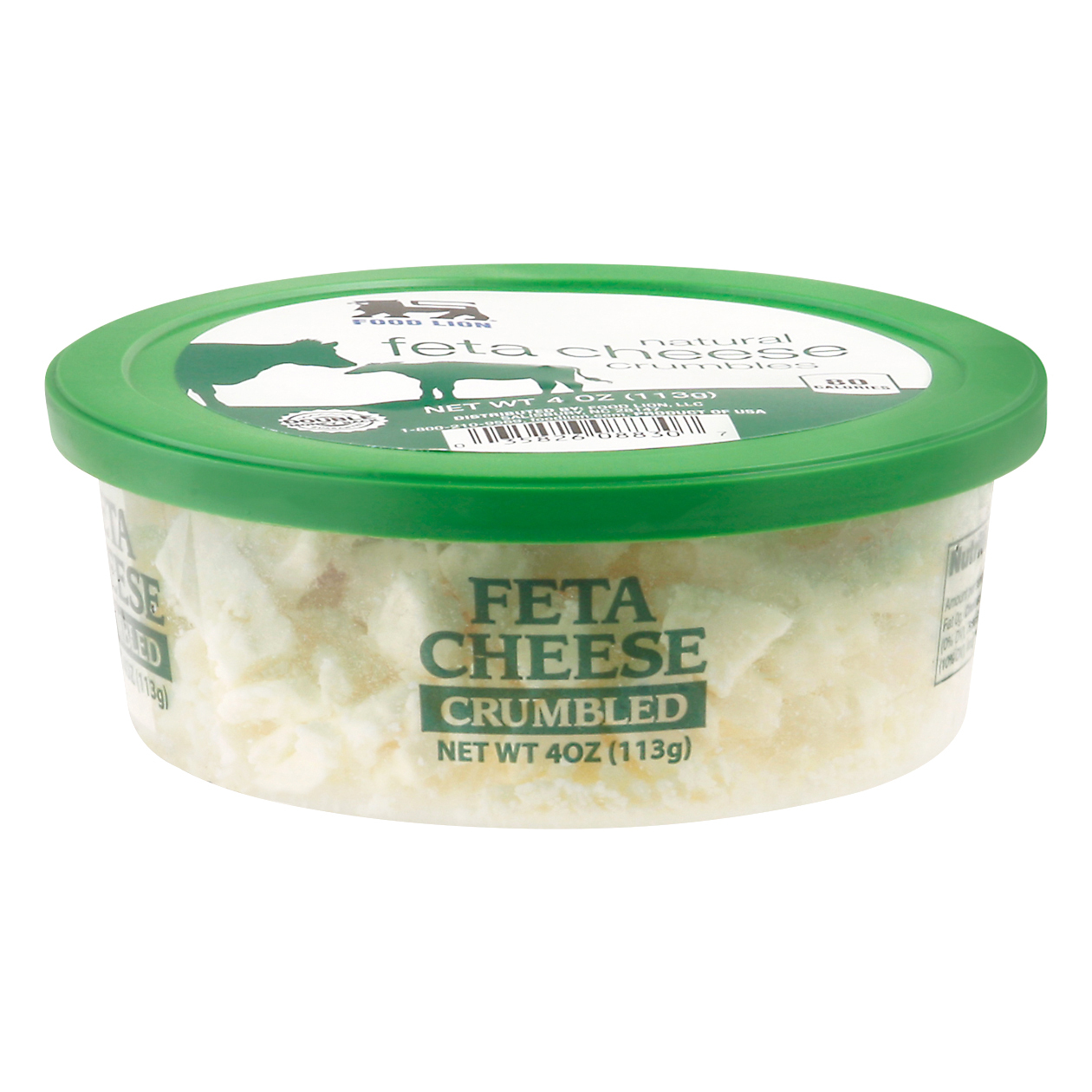 Food Lion Crumbled Natural Feta Cheese 4 oz Container