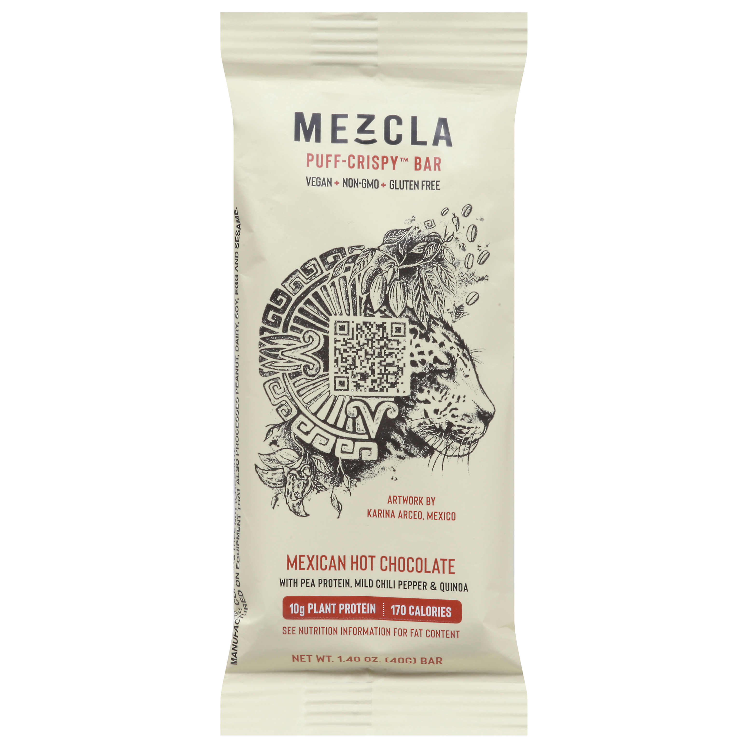 Mezcla Puff-Crispy Mexican Hot Chocolate Plant Protein Bar
