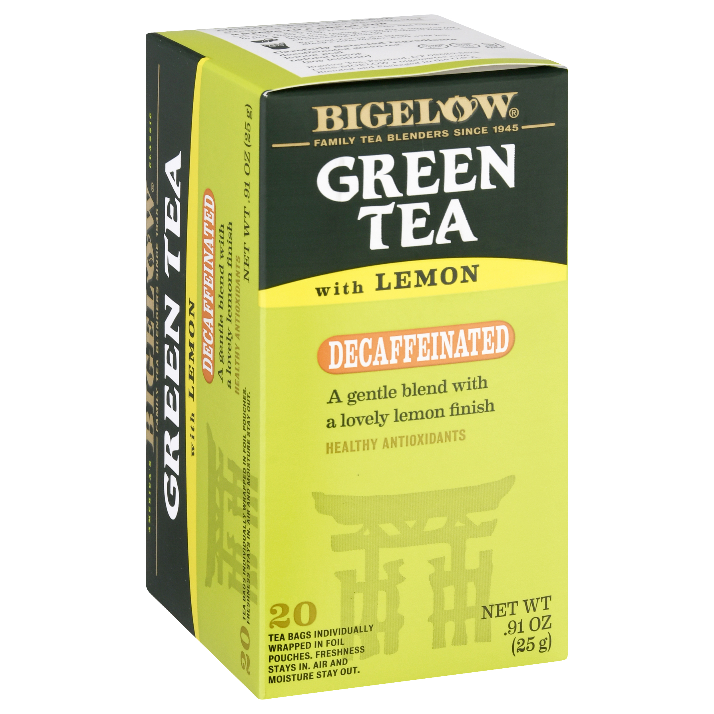 Bigelow Bags Decaffeinated with Lemon Green Tea