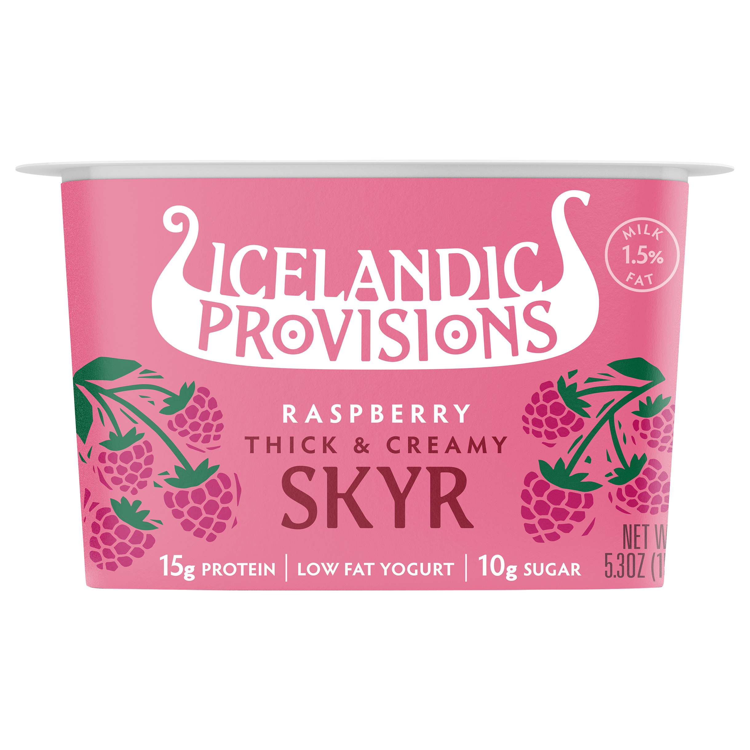 Icelandic Provisions Raspberry Thick & Creamy Low Fat Skyr