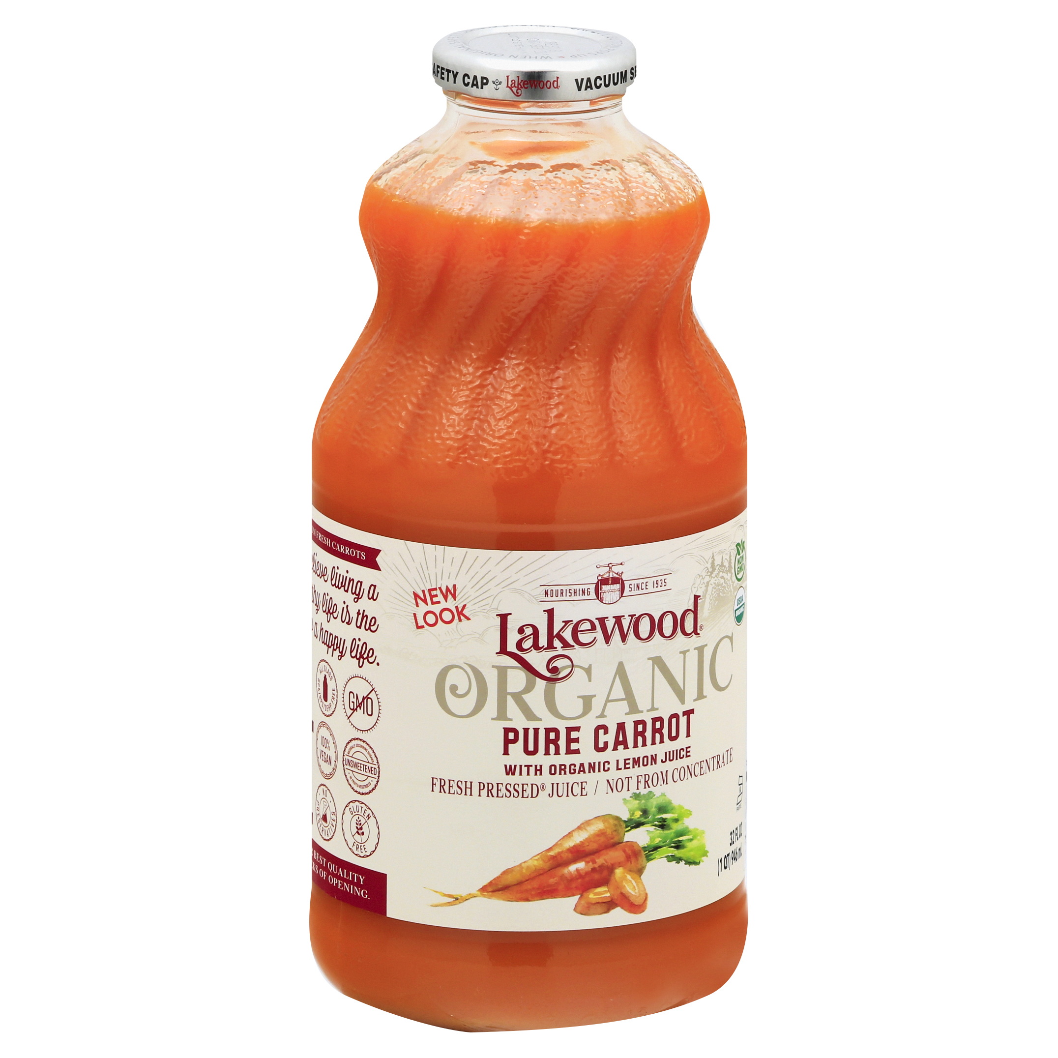 Lakewood Organic Pure Carrot Pressed Juice