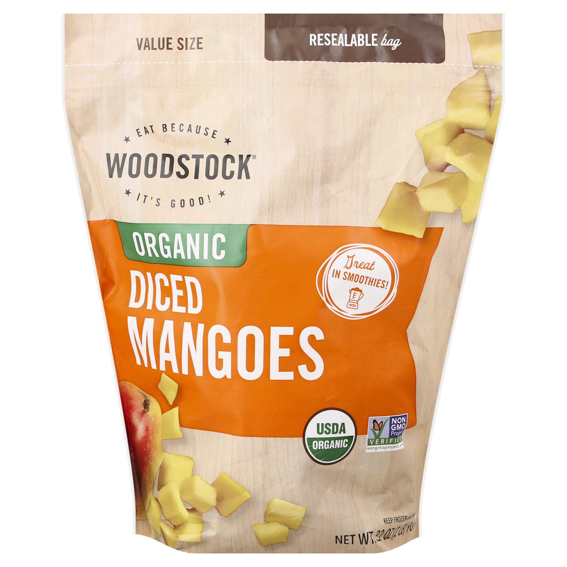Woodstock Organic Value Size Diced Mangoes