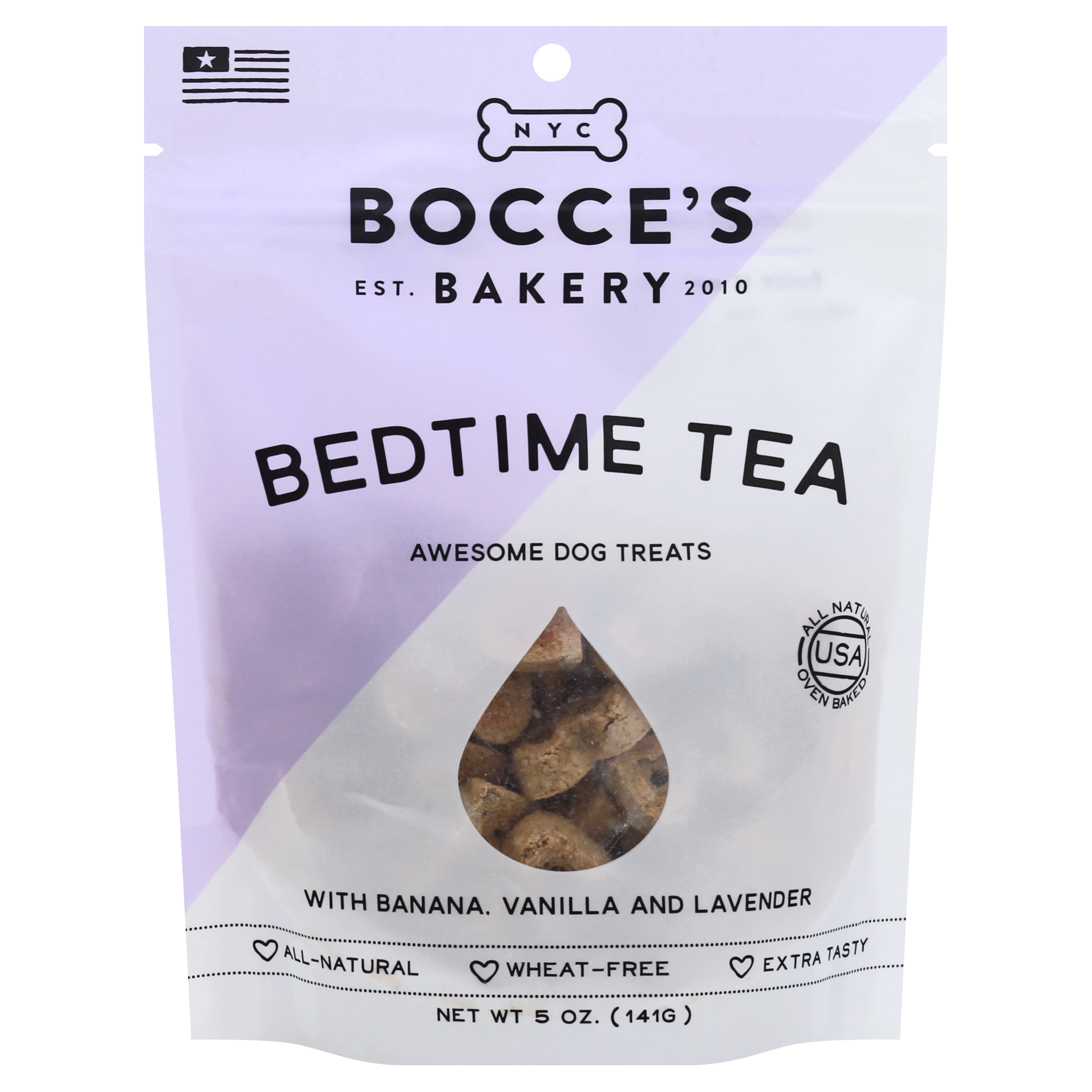 Bocces Bakery Bedtime Tea Awesome Banana, Vanilla and Lavender Dog Treats