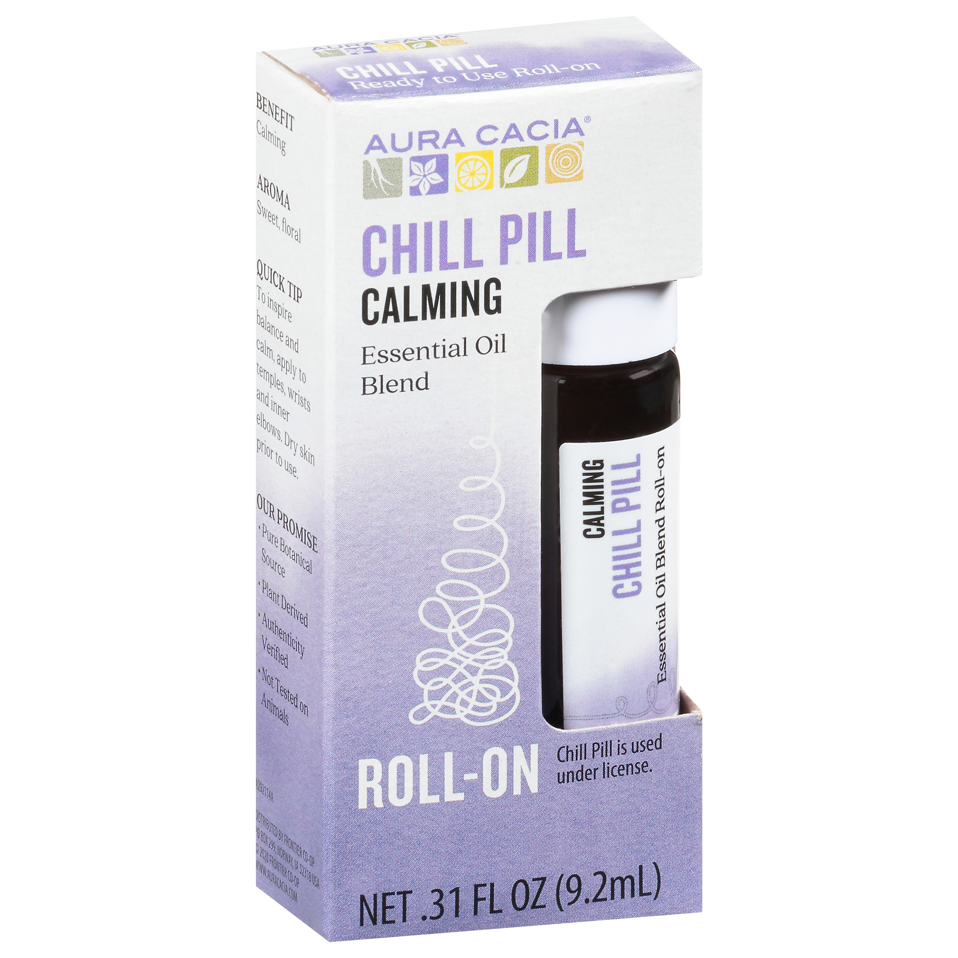 Aura Cacia Roll-On Calming Chill Pill Essential Oil Blend