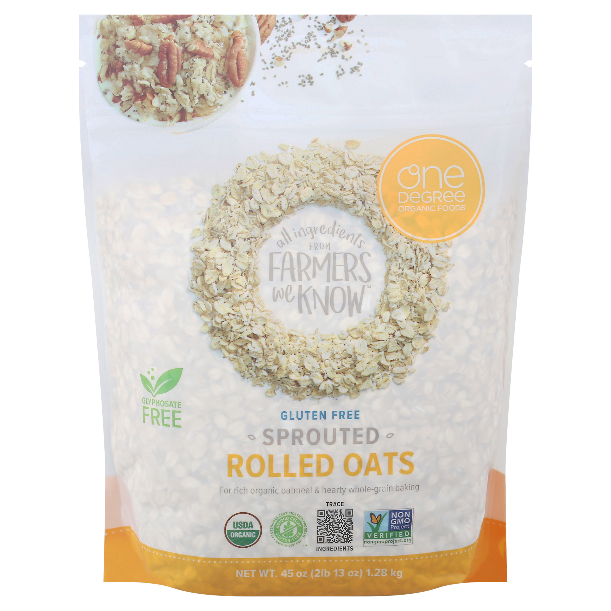 One Degree Organic Foods Gluten Free Sprouted Rolled Oats